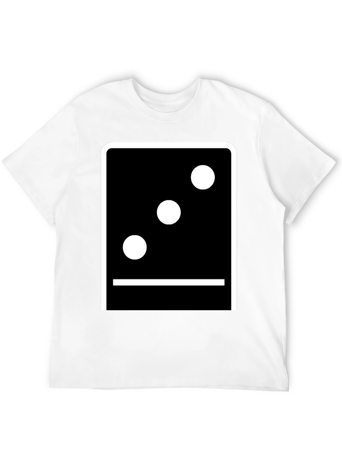 Domino Three Tee - Classic Black Graphic T-Shirt