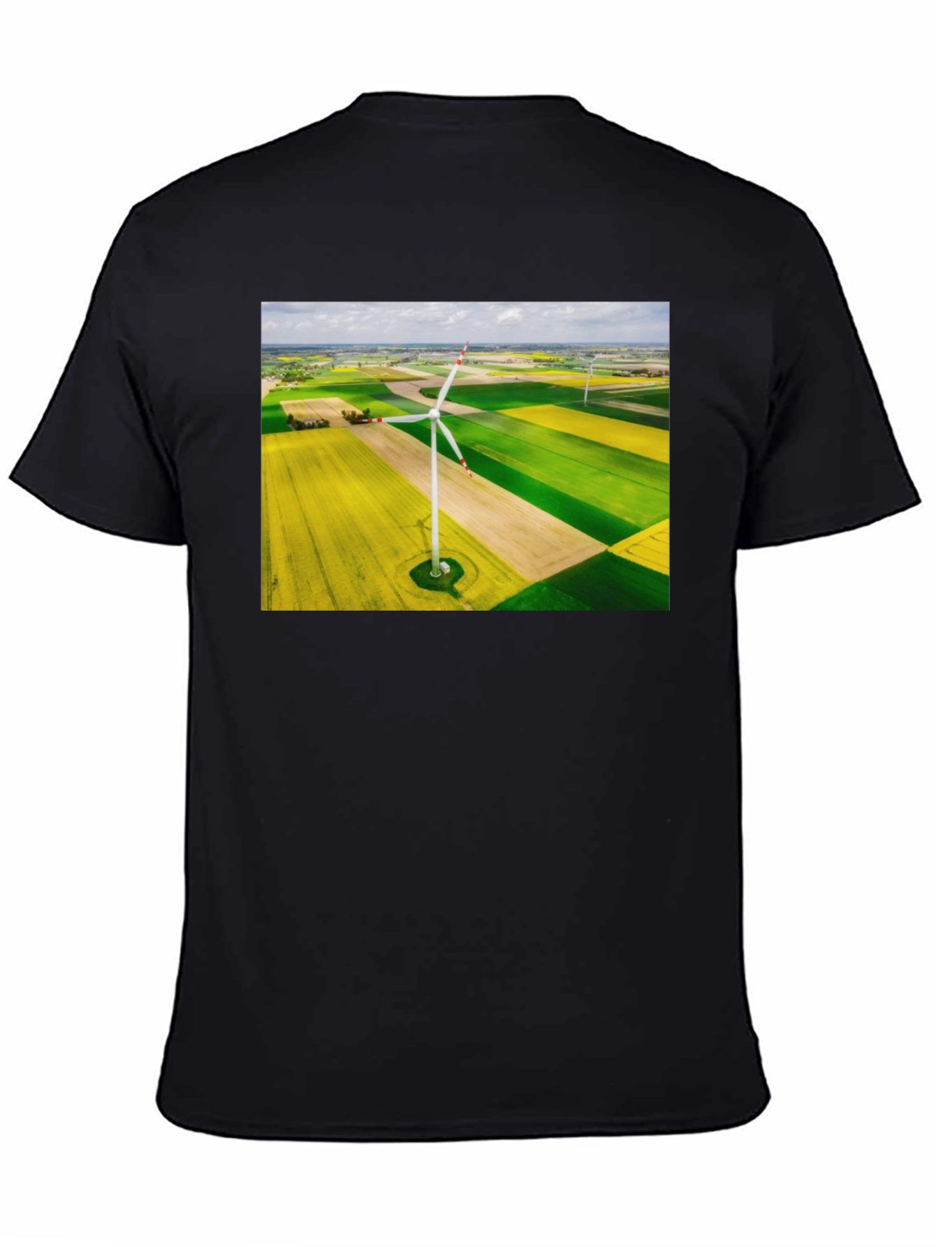 Wind Turbine Field Graphic Tee - Black