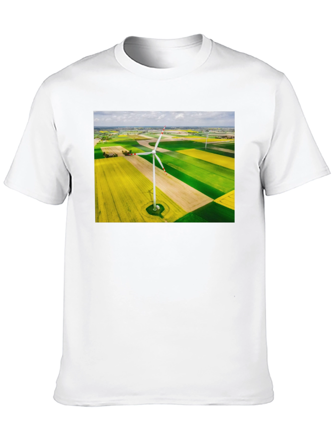 Wind Turbine Field Graphic Tee - Black