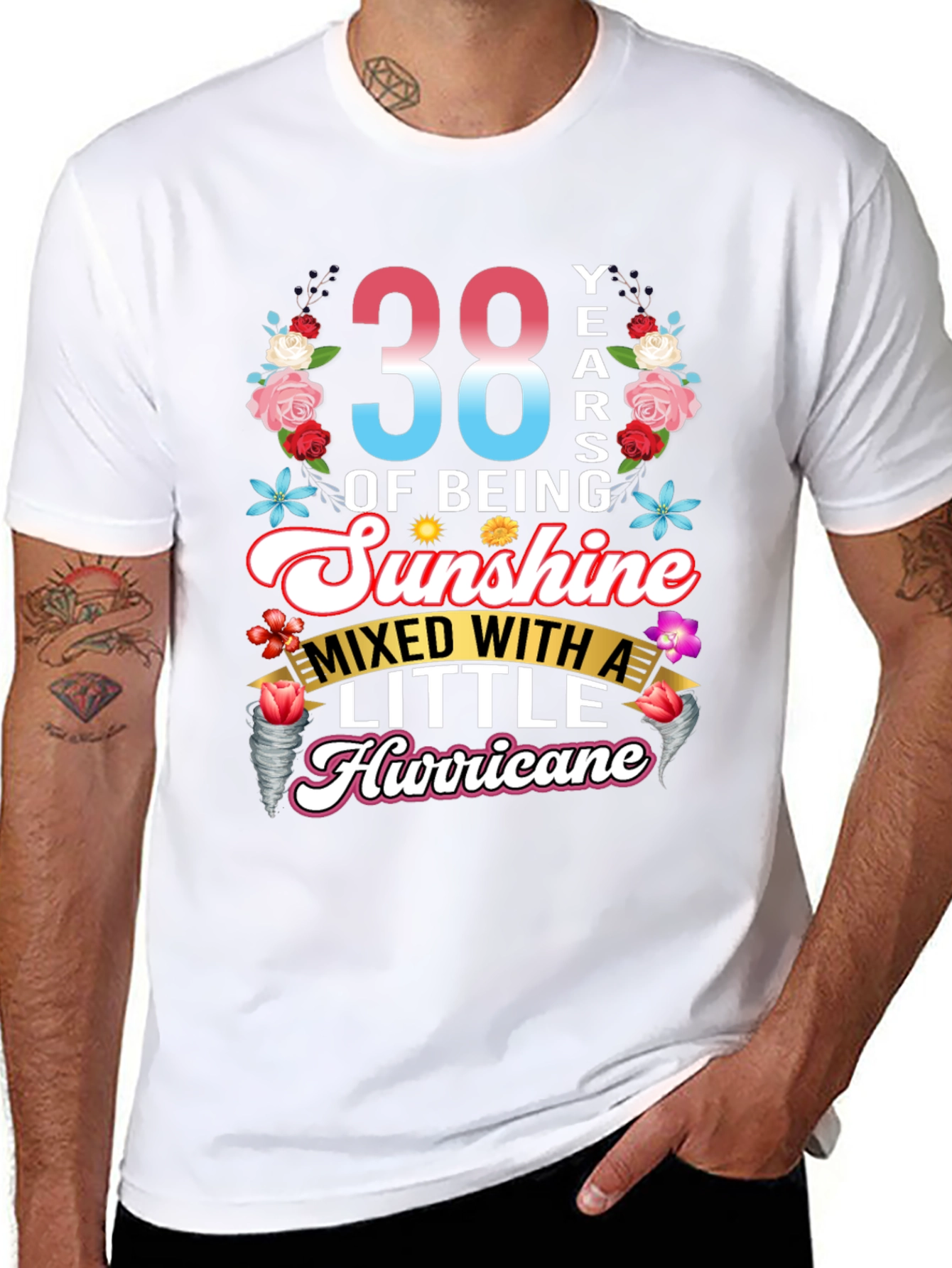 38th Birthday Sunshine Hurricane T-Shirt
