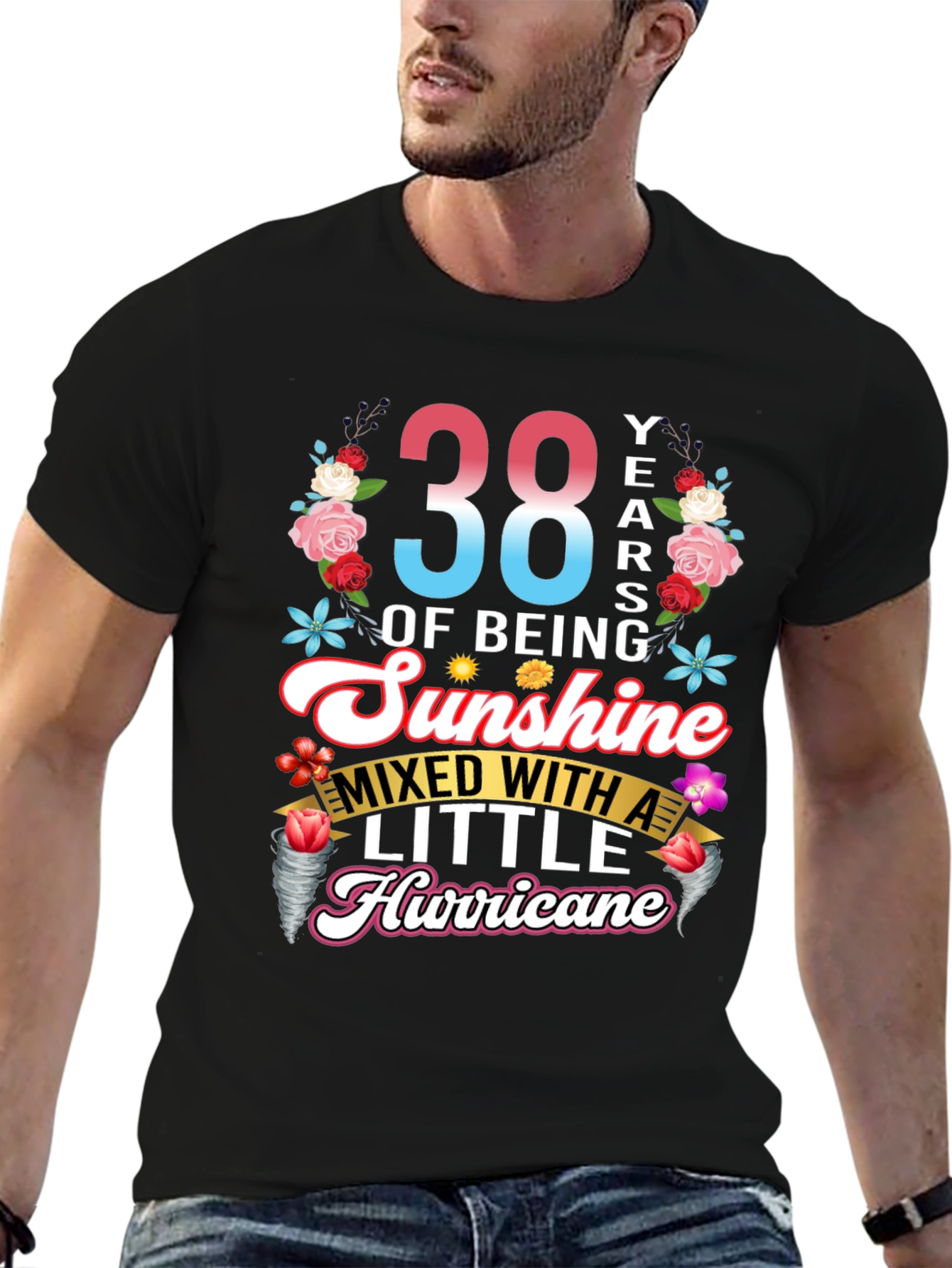 38th Birthday Sunshine Hurricane T-Shirt