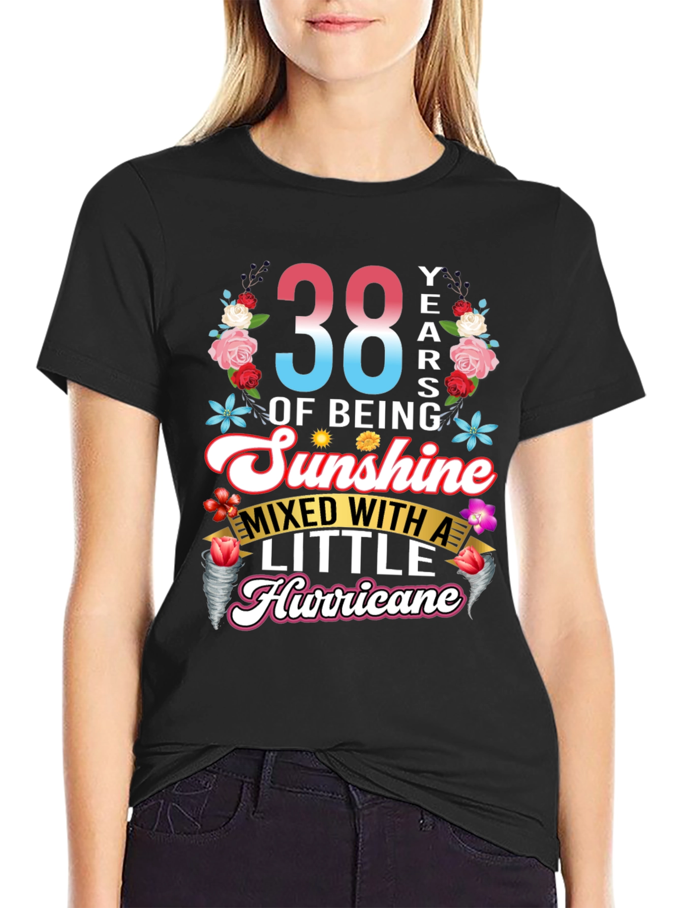 38th Birthday Sunshine Hurricane T-Shirt