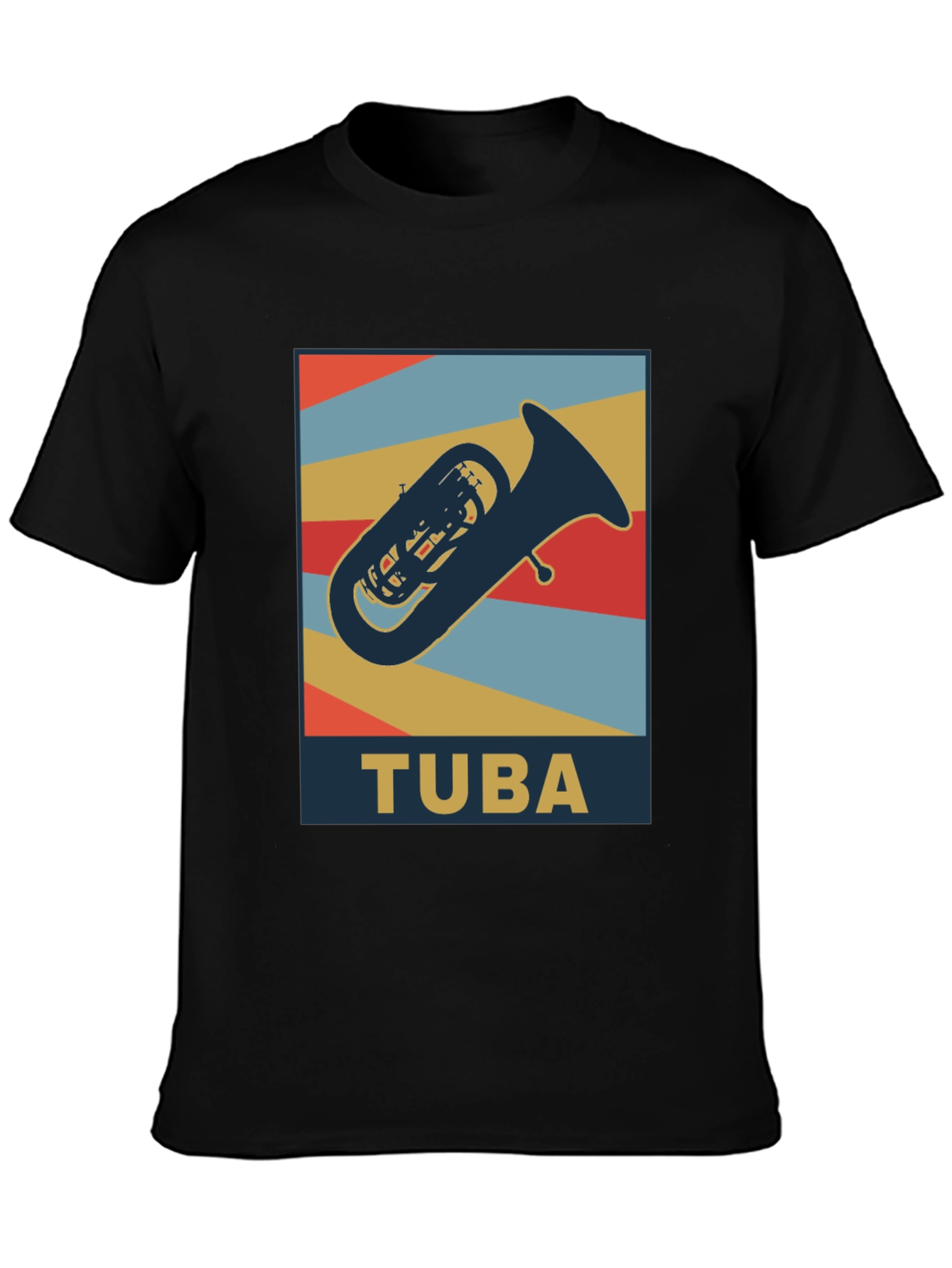 Tuba Graphic Tee - Retro Musical Instrument Shirt
