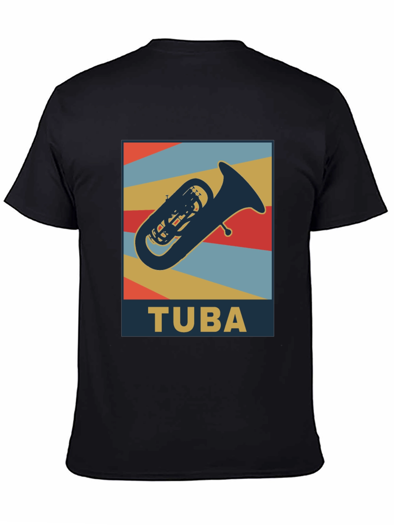 Tuba Graphic Tee - Retro Musical Instrument Shirt