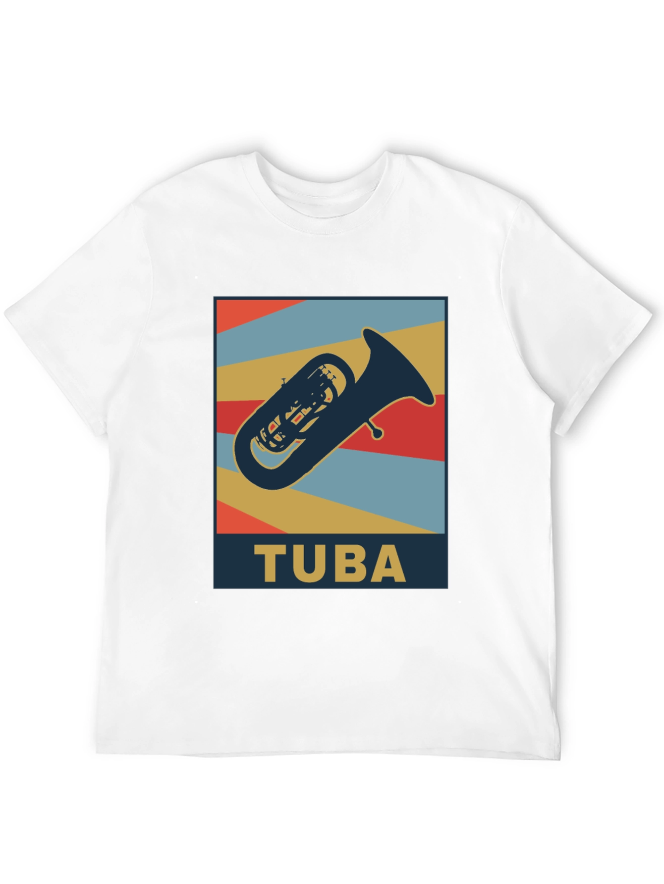 Tuba Graphic Tee - Retro Musical Instrument Shirt