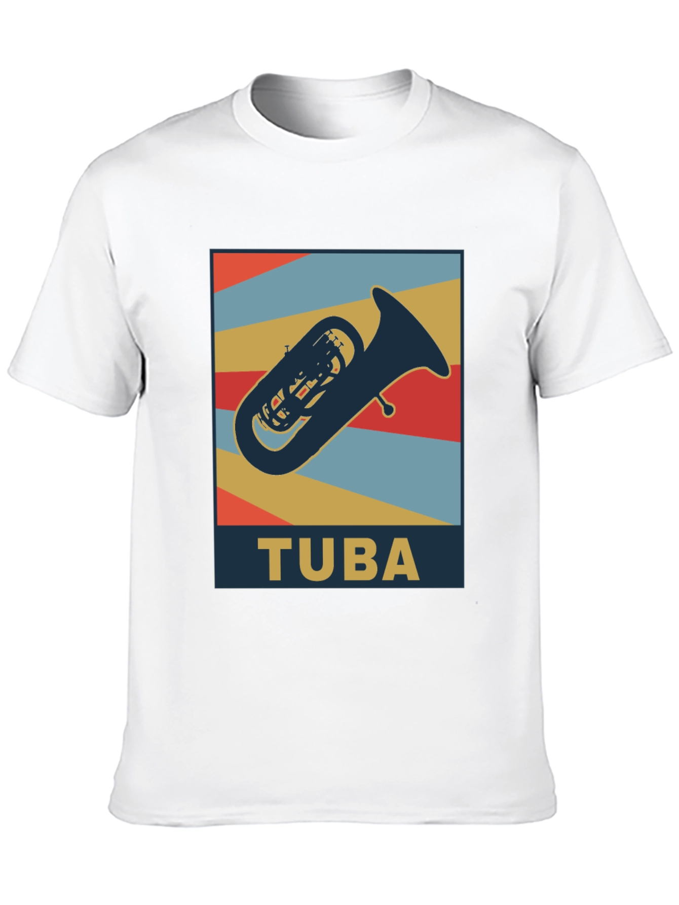 Tuba Graphic Tee - Retro Musical Instrument Shirt