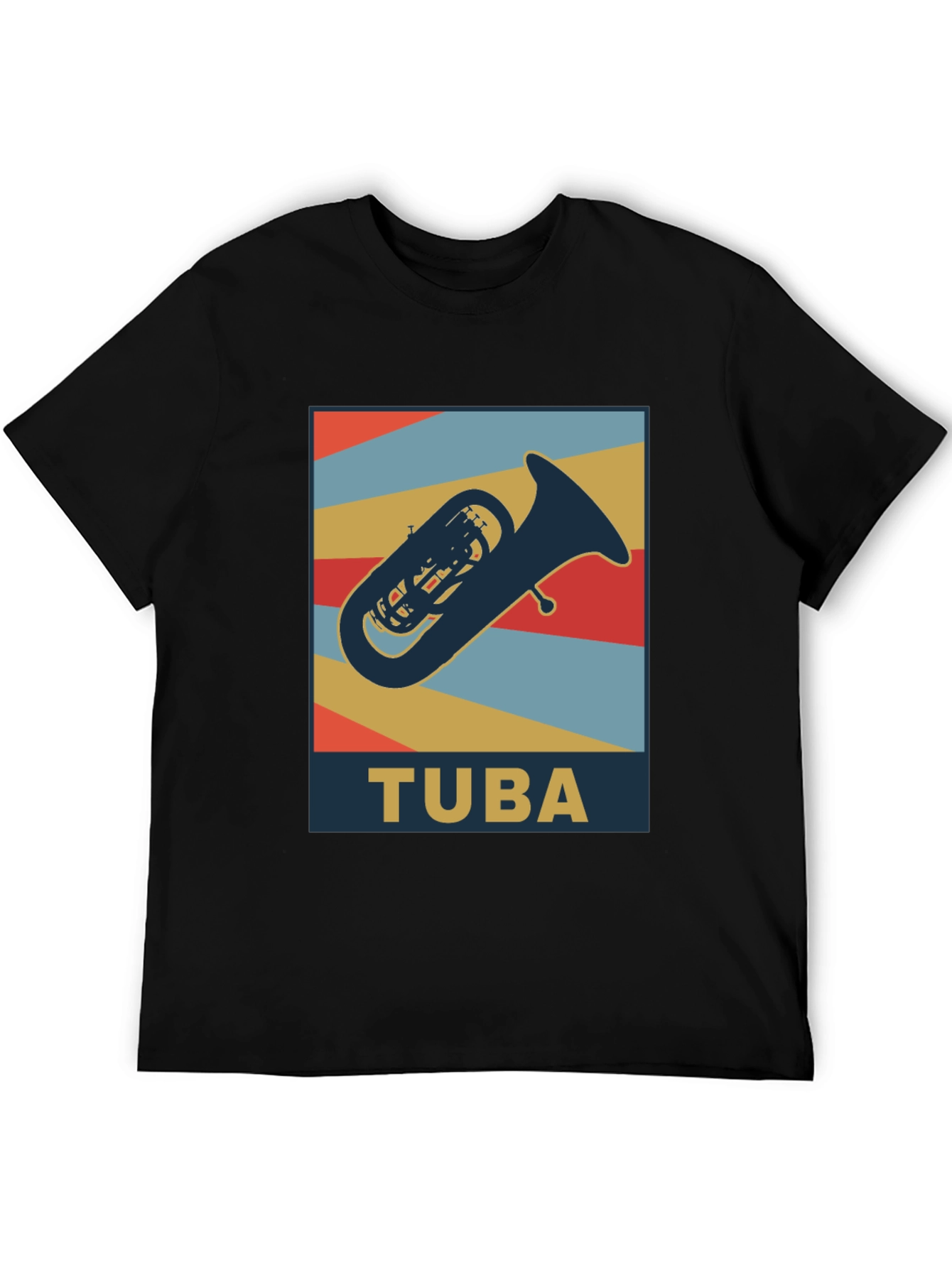 Tuba Graphic Tee - Retro Musical Instrument Shirt