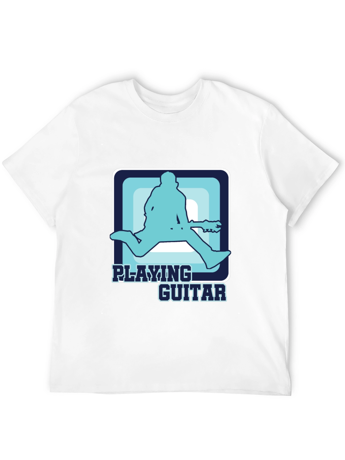 Playing Guitar T-Shirt Cool Graphic Musician Tee