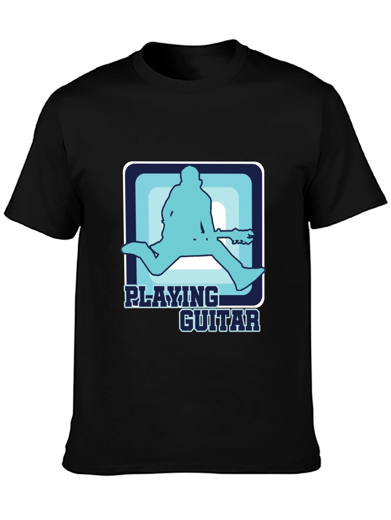 Playing Guitar T-Shirt Cool Graphic Musician Tee