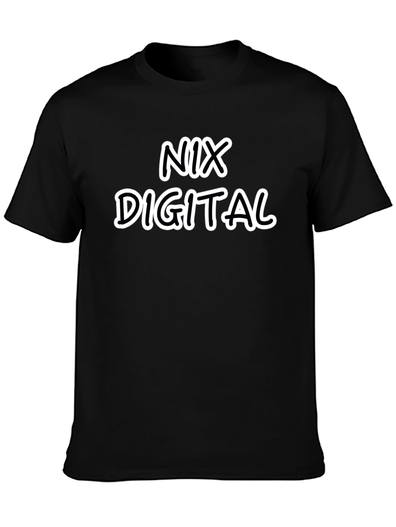 NIX DIGITAL Graphic Tee - Stylish Black T-Shirt
