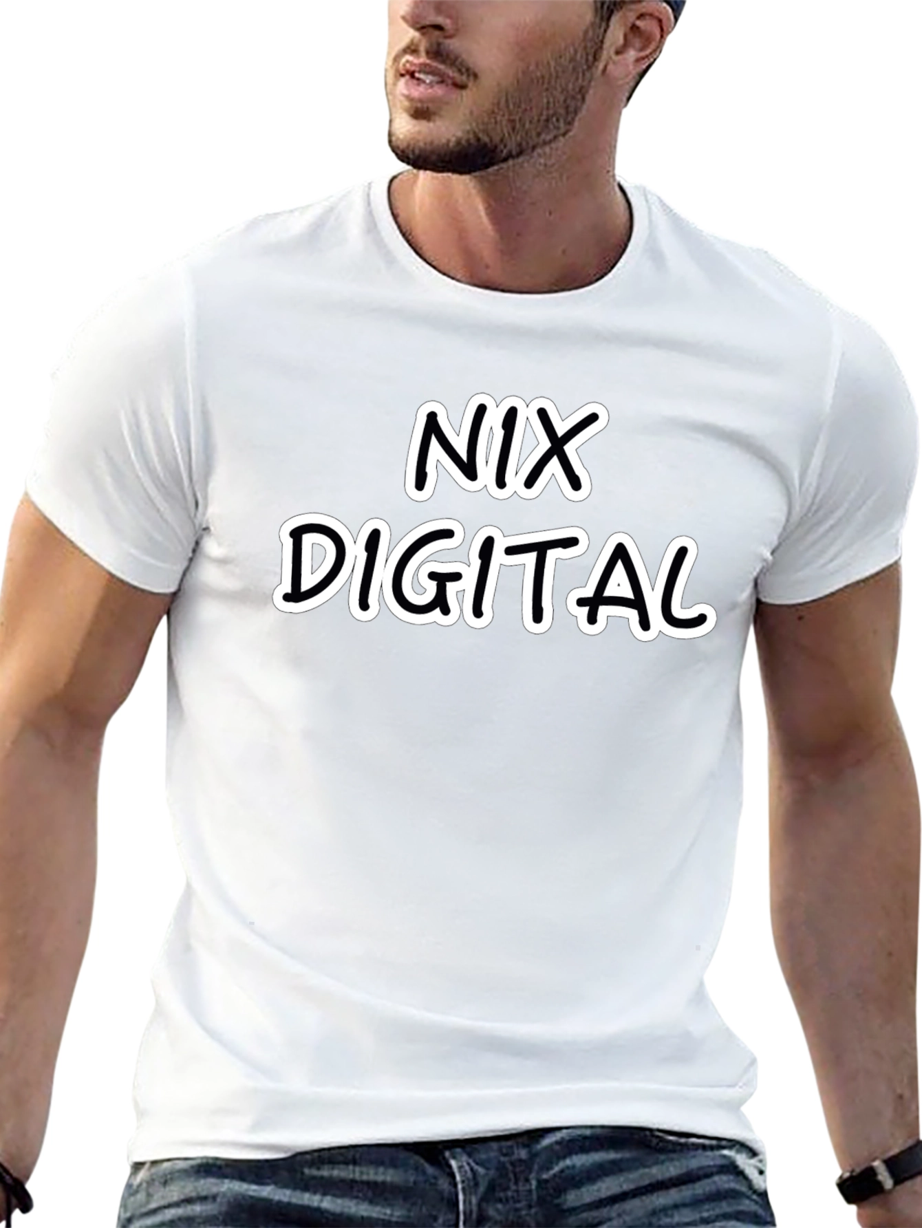 NIX DIGITAL Graphic Tee - Stylish Black T-Shirt