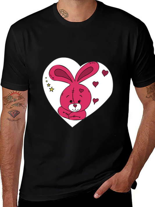 Bunny Heart Graphic Tee - Valentines Day Gift