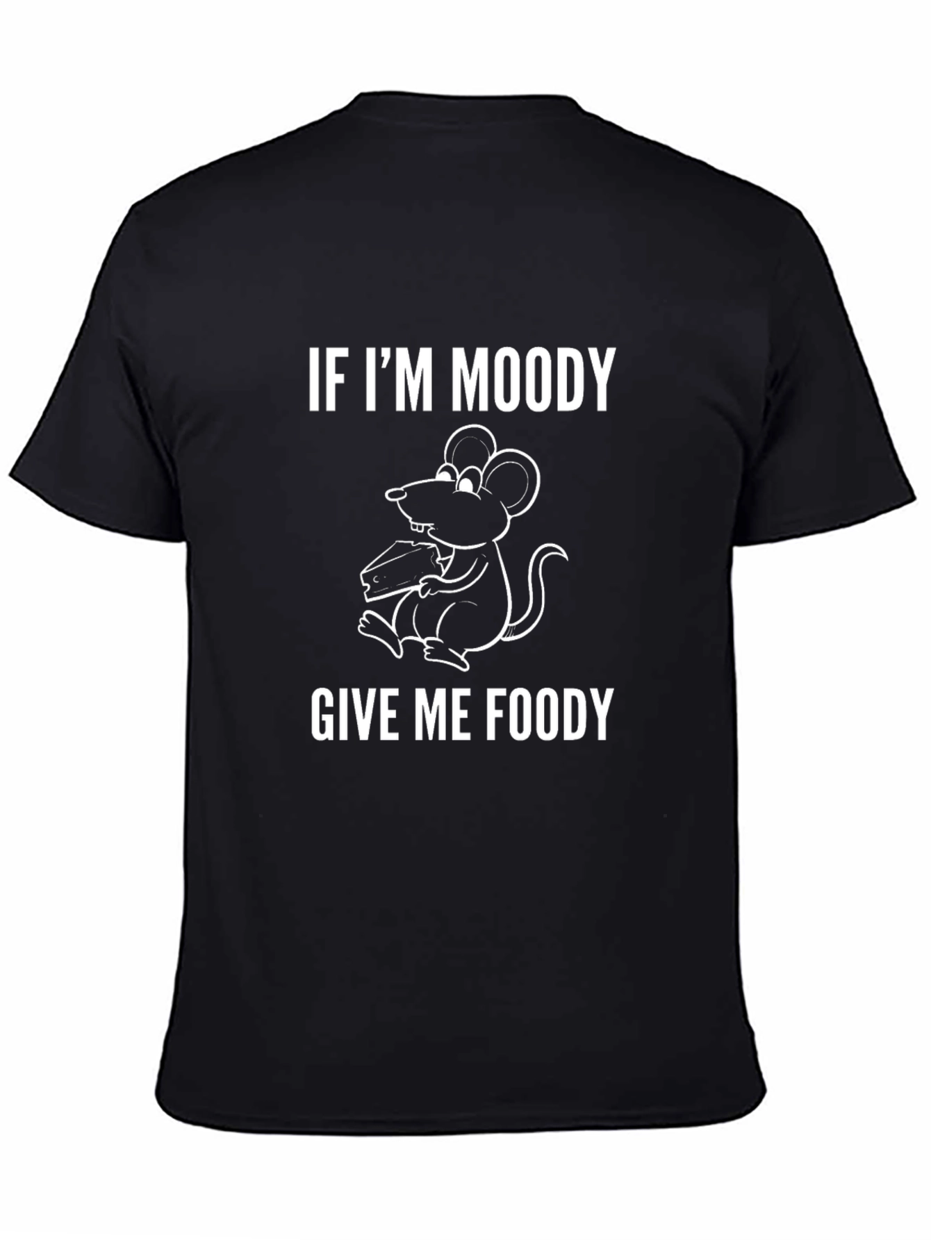 Moody Mouse Foody Black T-Shirt