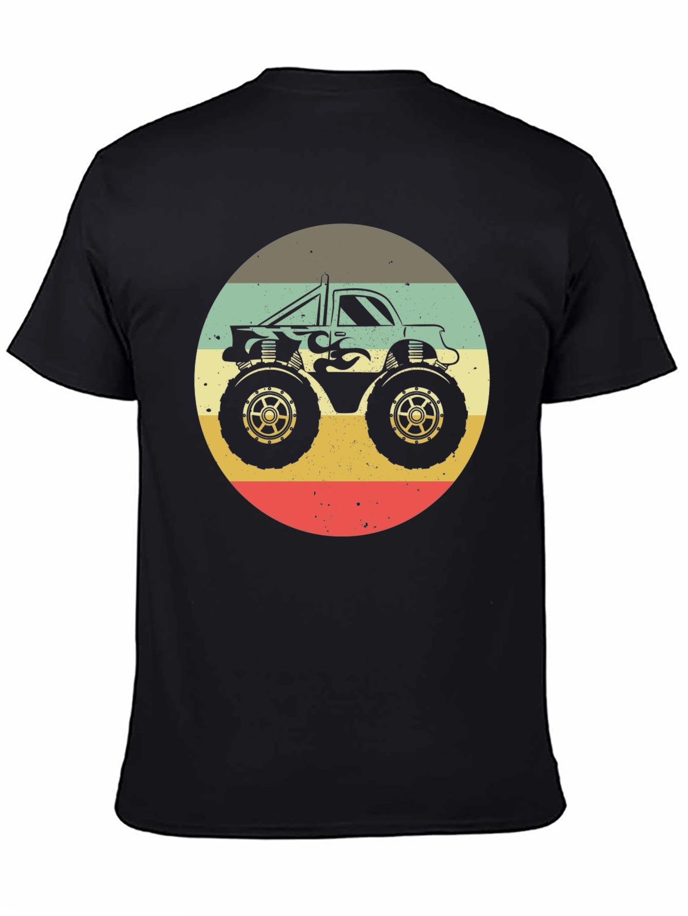 Retro Monster Truck Graphic Tee - Black