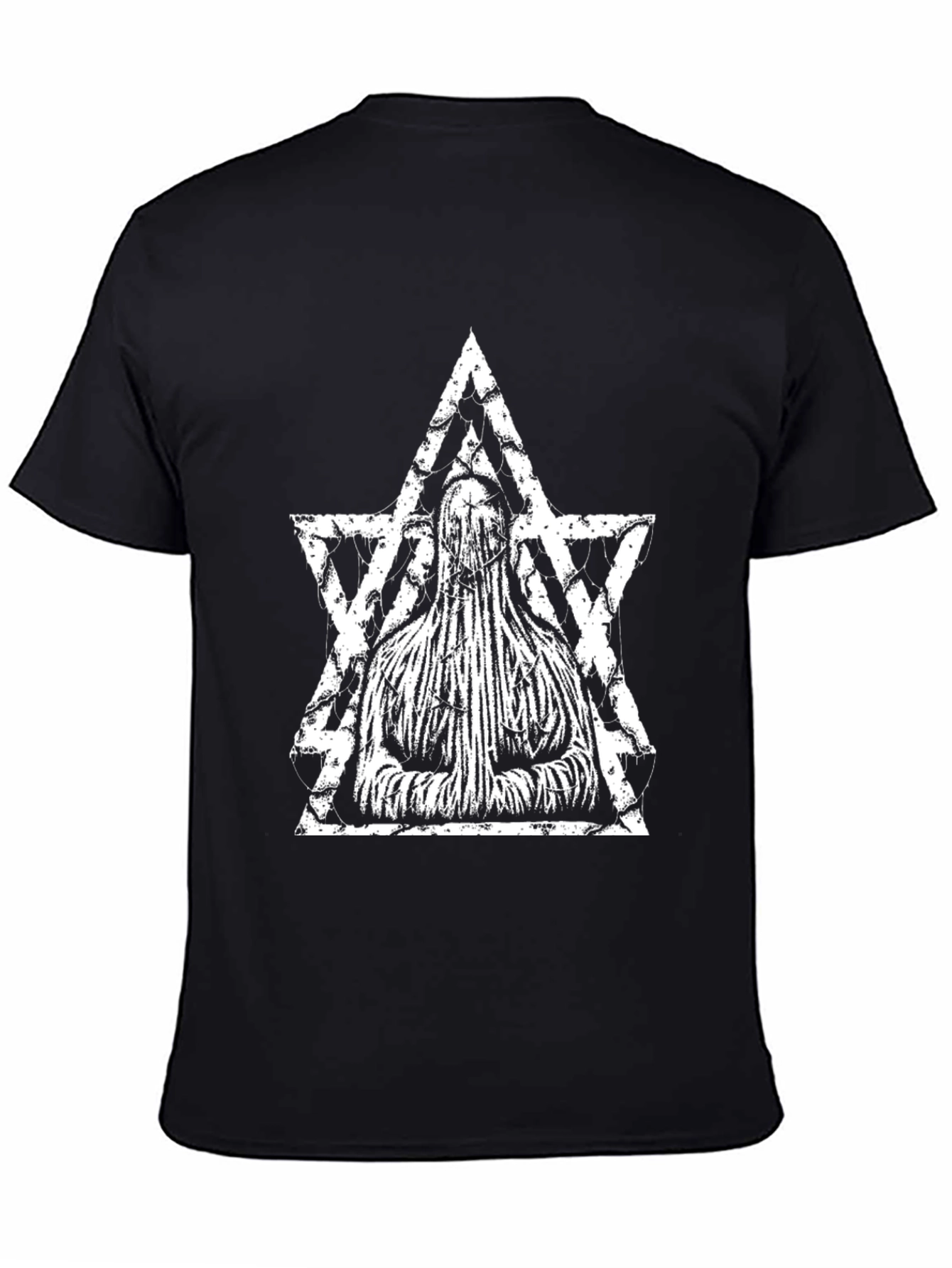 Mystic Star Graphic Tee - Black Cotton T-Shirt