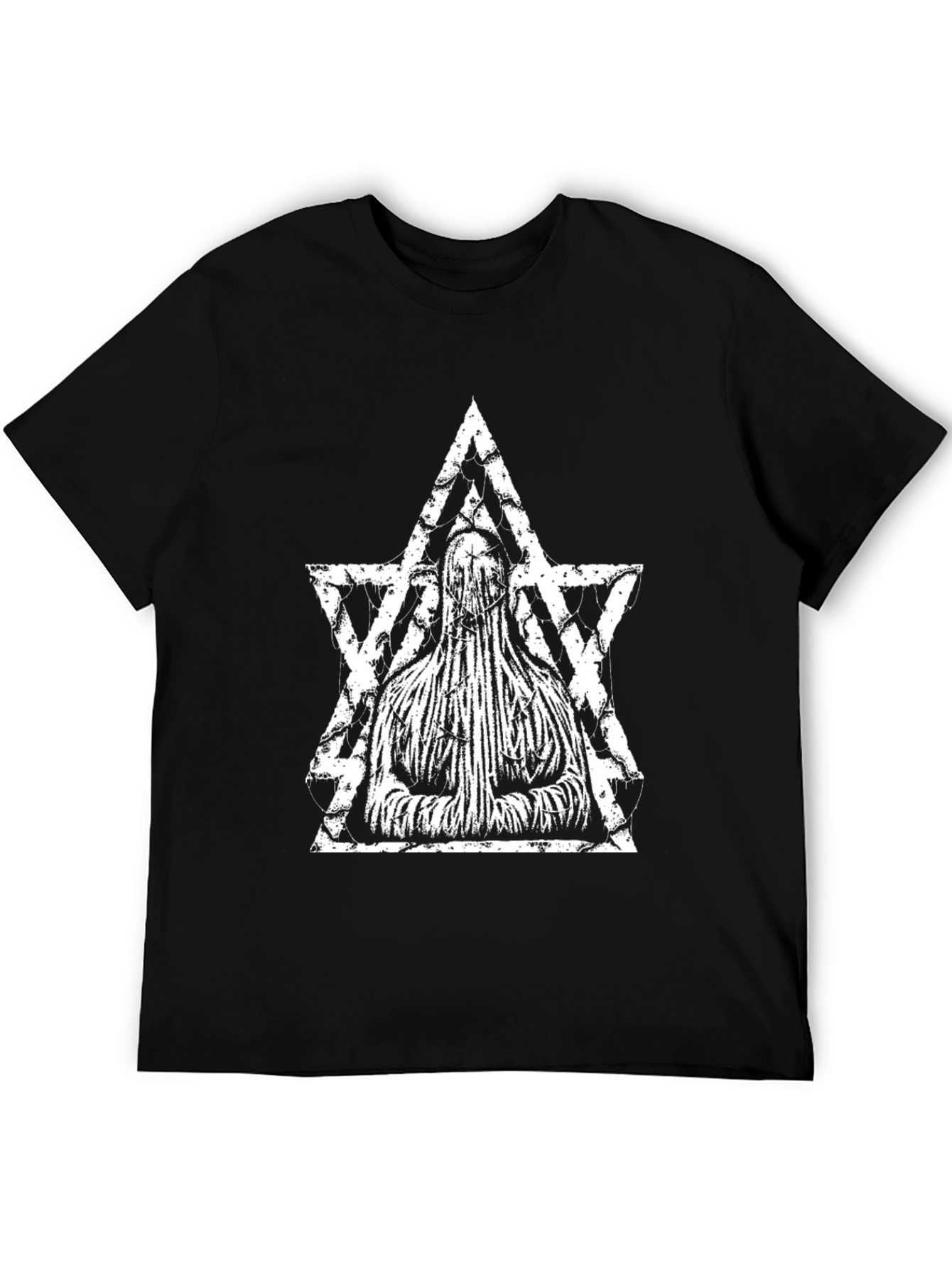 Mystic Star Graphic Tee - Black Cotton T-Shirt