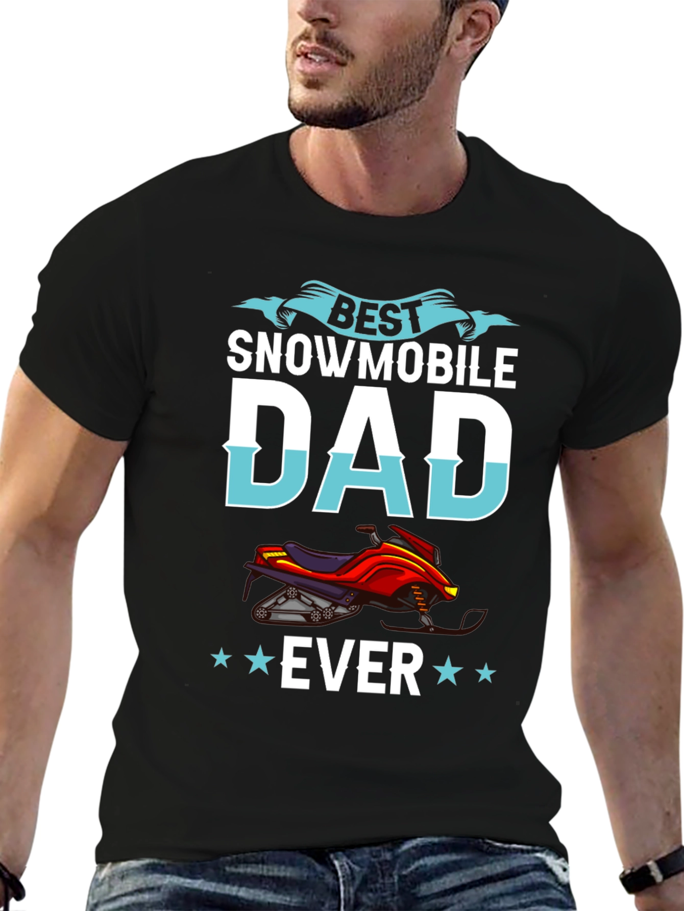Best Snowmobile Dad Ever T-Shirt - Unique Gift