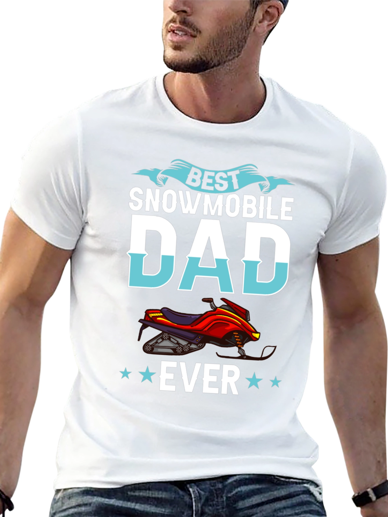 Best Snowmobile Dad Ever T-Shirt - Unique Gift