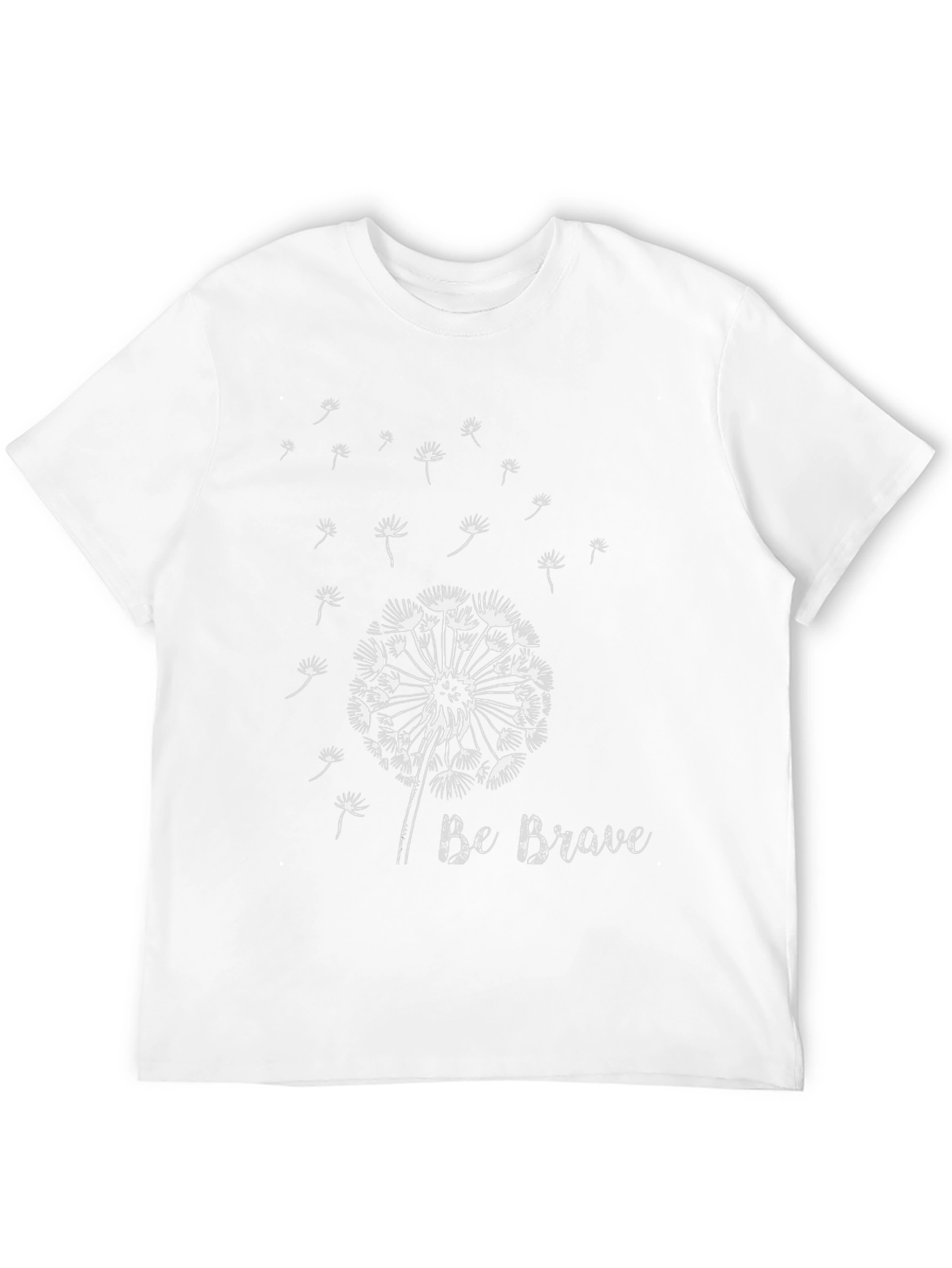 Dandelion Graphic Tee - Be Brave Black Cotton T-Shirt