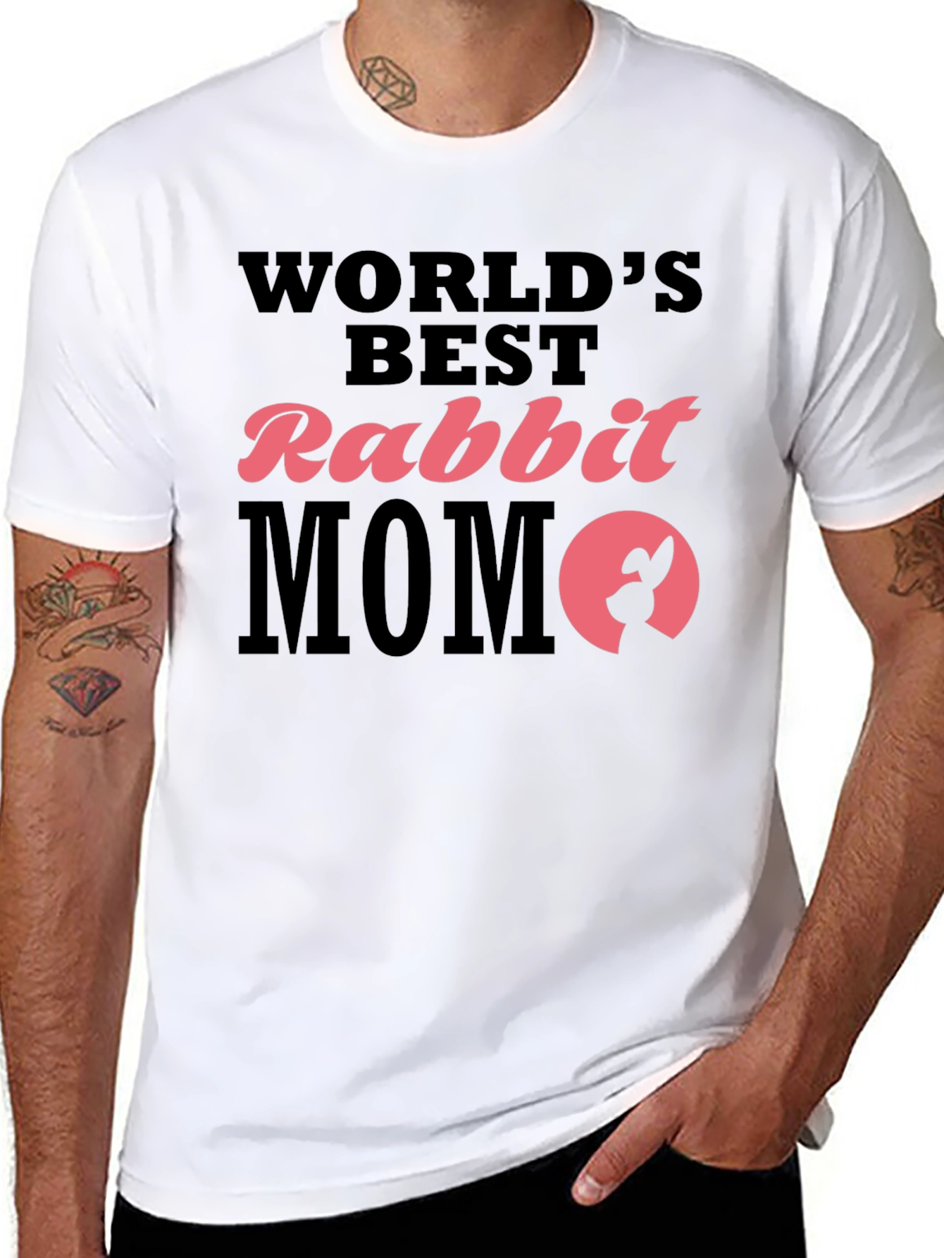 Worlds Best Rabbit Mom T-Shirt Cute Bunny Tee