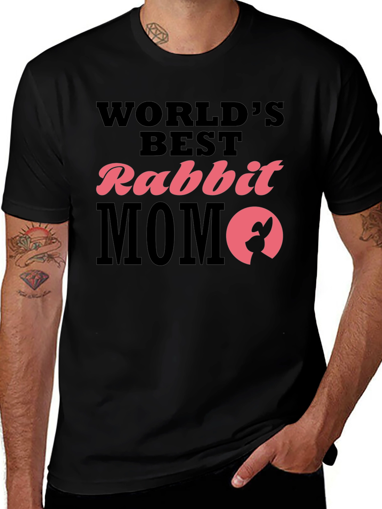 Worlds Best Rabbit Mom T-Shirt Cute Bunny Tee