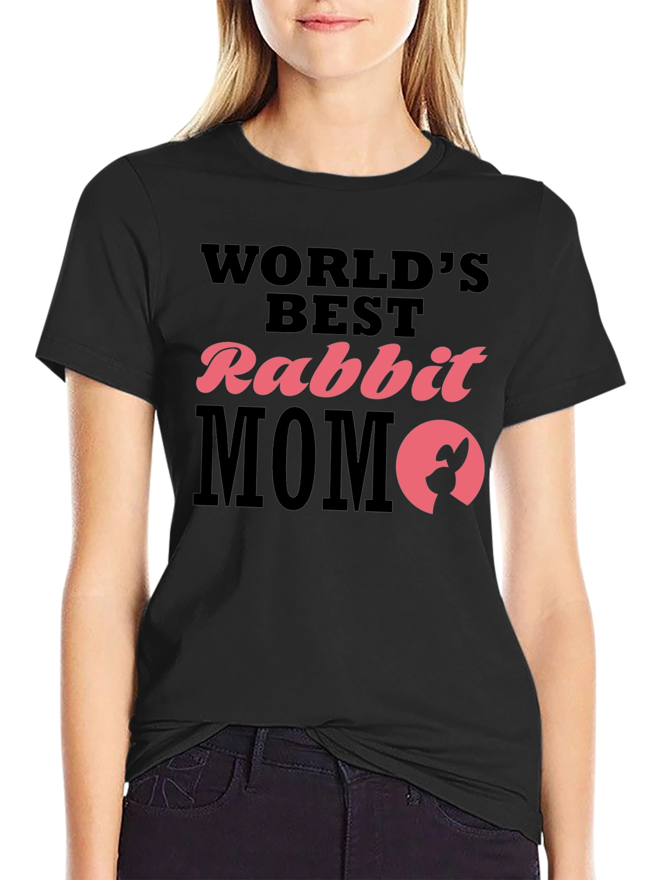 Worlds Best Rabbit Mom T-Shirt Cute Bunny Tee