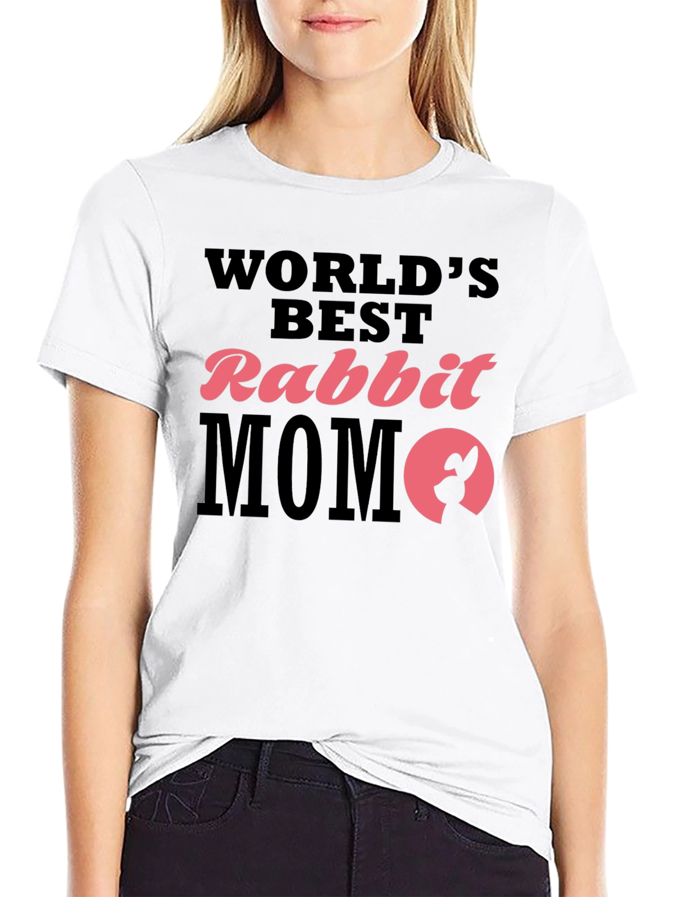 Worlds Best Rabbit Mom T-Shirt Cute Bunny Tee