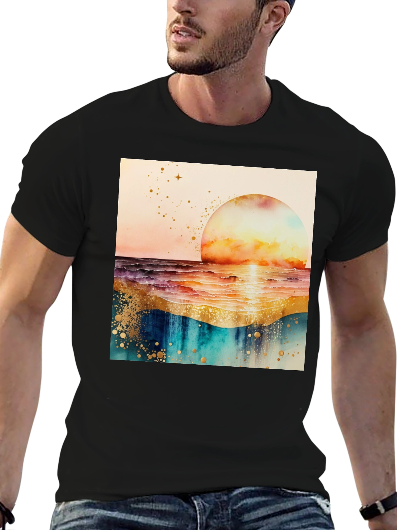 Sunset Wave Graphic Tee - Stylish and Comfortable
