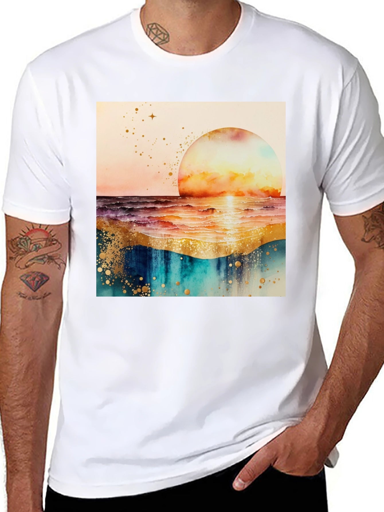 Sunset Wave Graphic Tee - Stylish and Comfortable