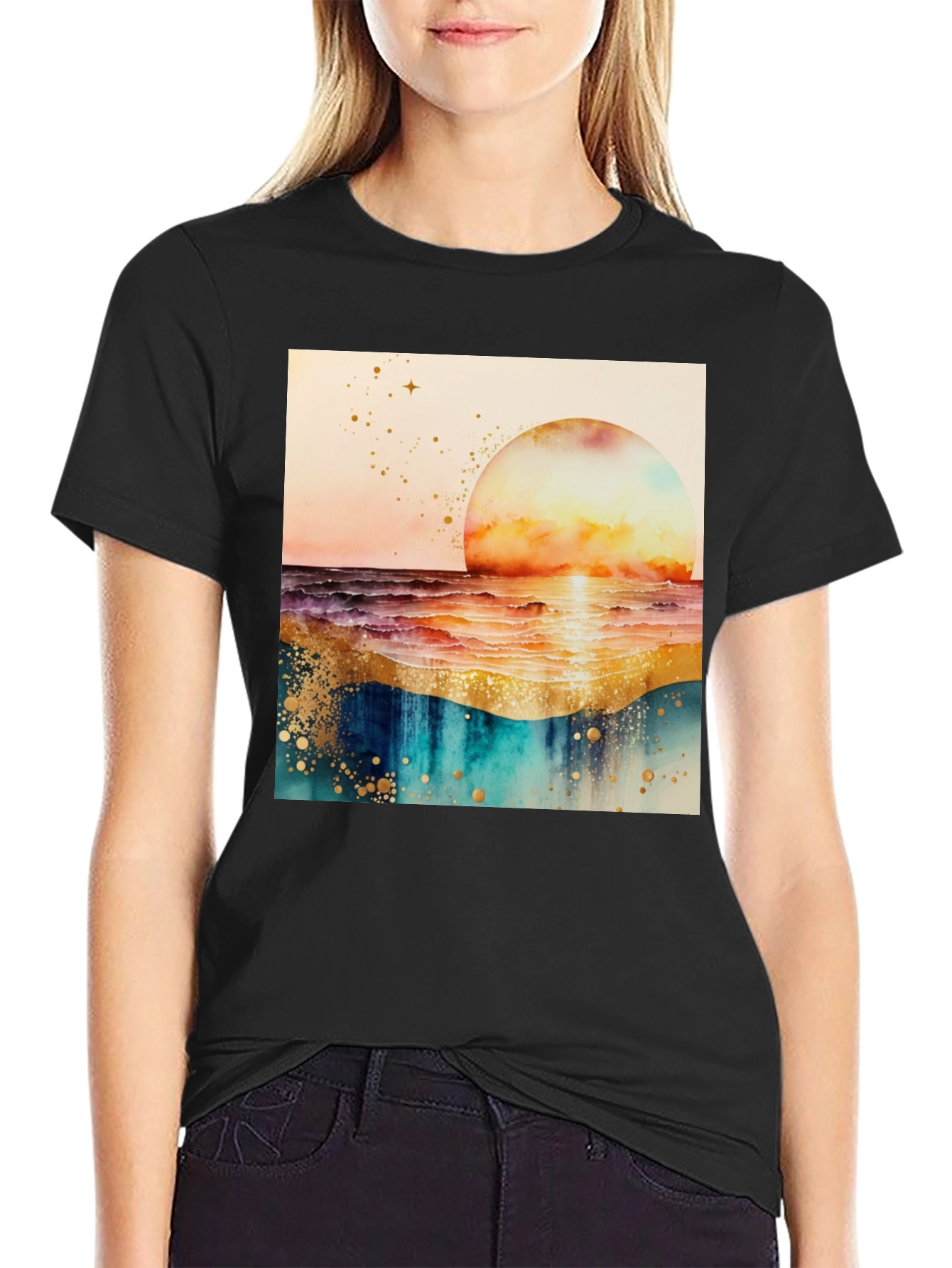 Sunset Wave Graphic Tee - Stylish and Comfortable