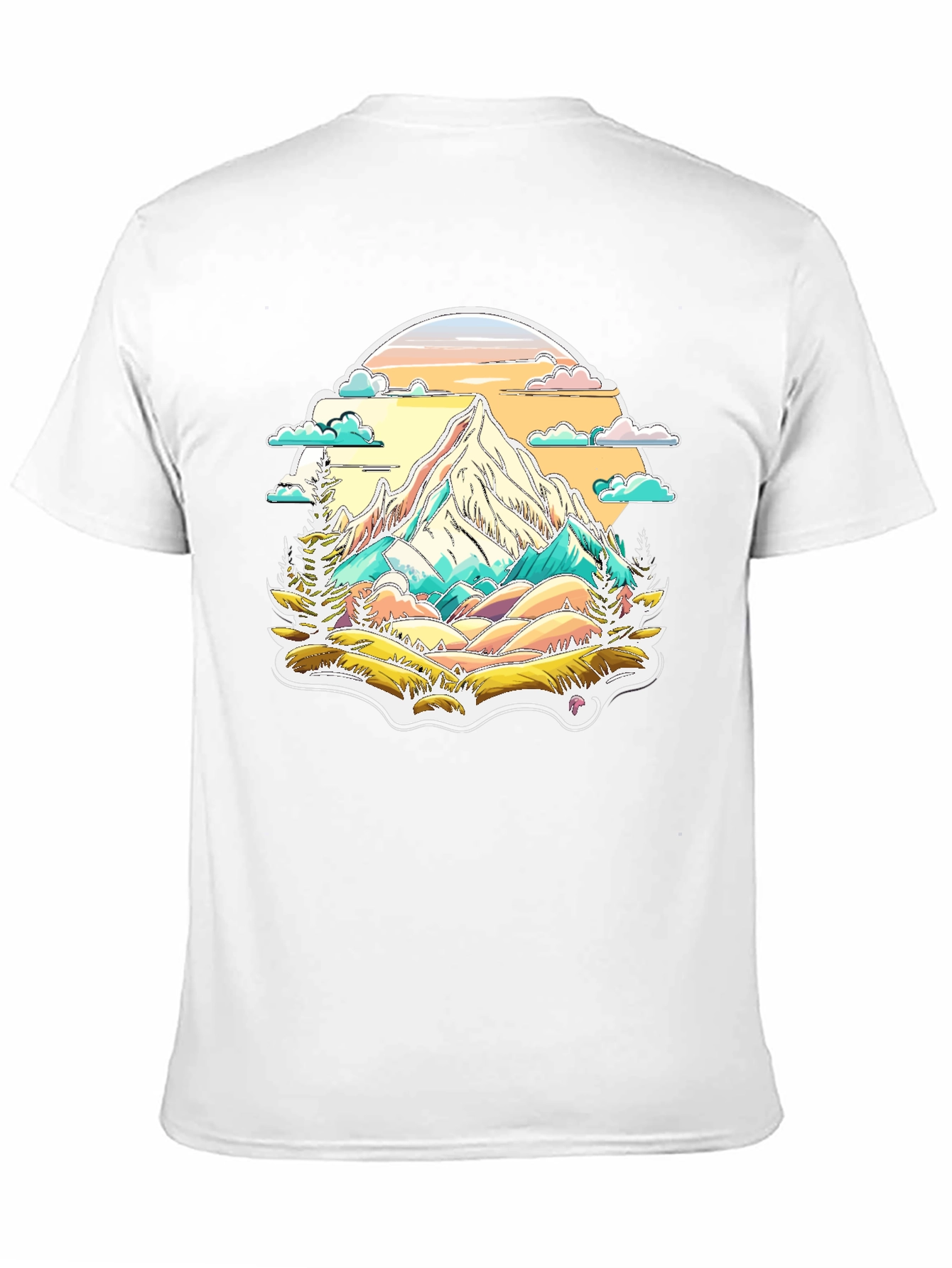 Mountain Scene Graphic Tee - Nature Lovers T-Shirt