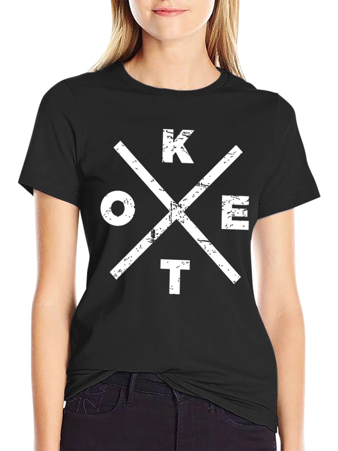 OKET Graphic T-Shirt - Distressed Print