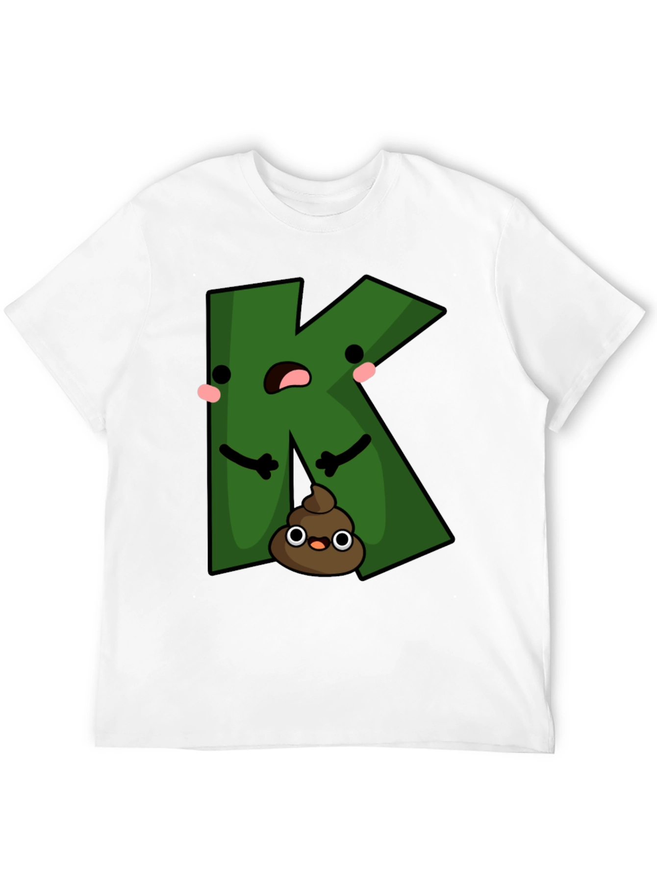 Funny K Poop Emoji Black T-Shirt