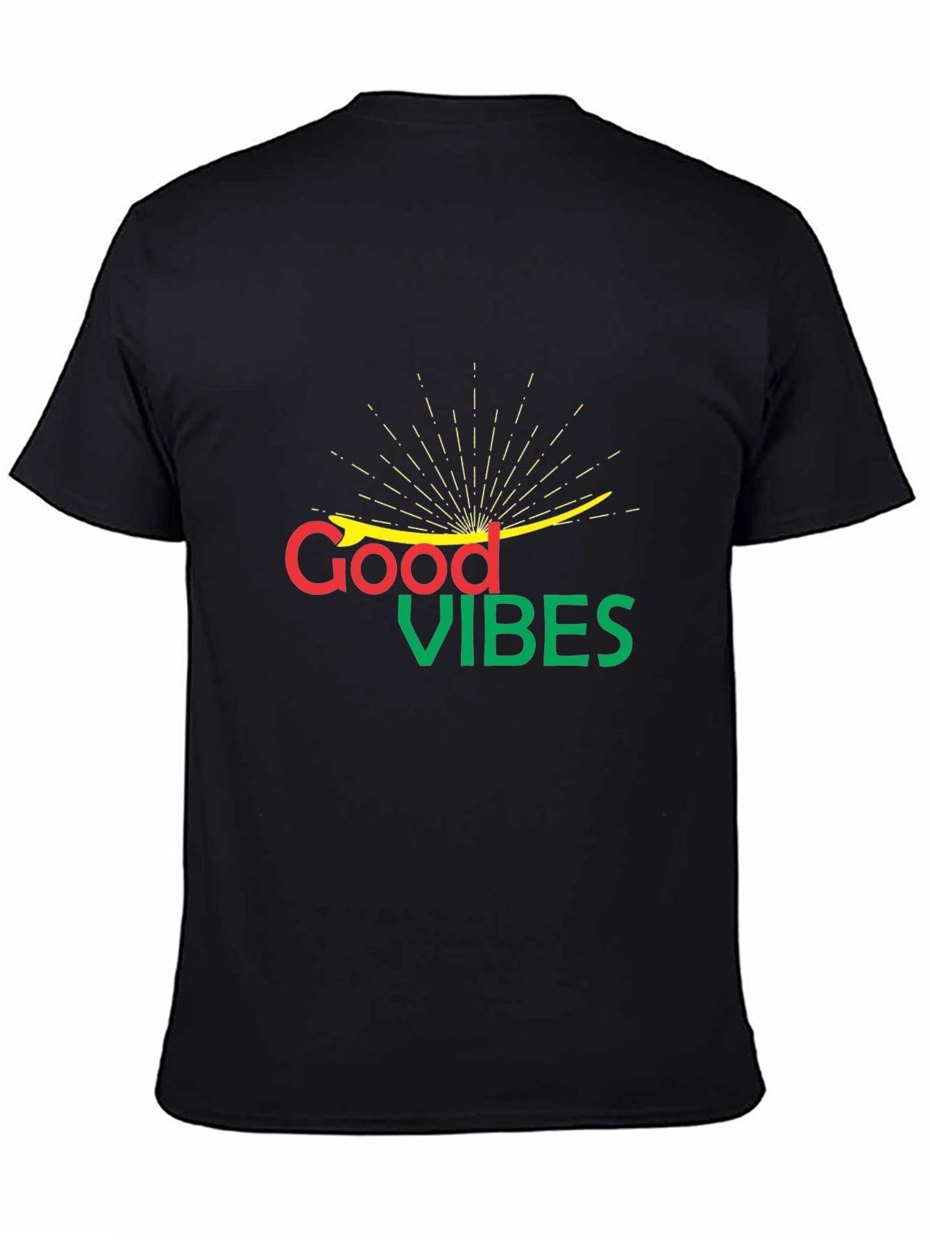Good Vibes Graphic Black T-Shirt