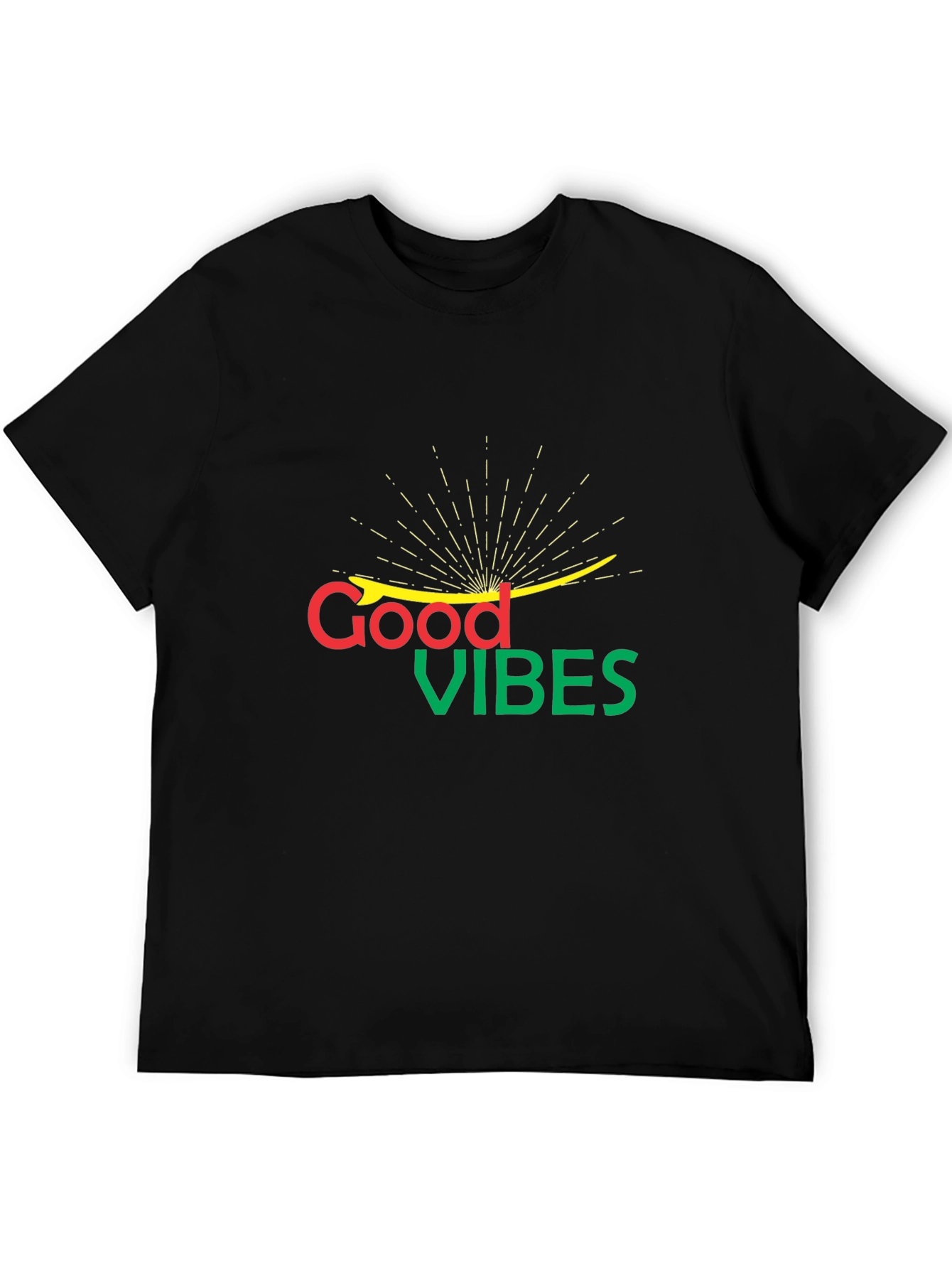 Good Vibes Graphic Black T-Shirt
