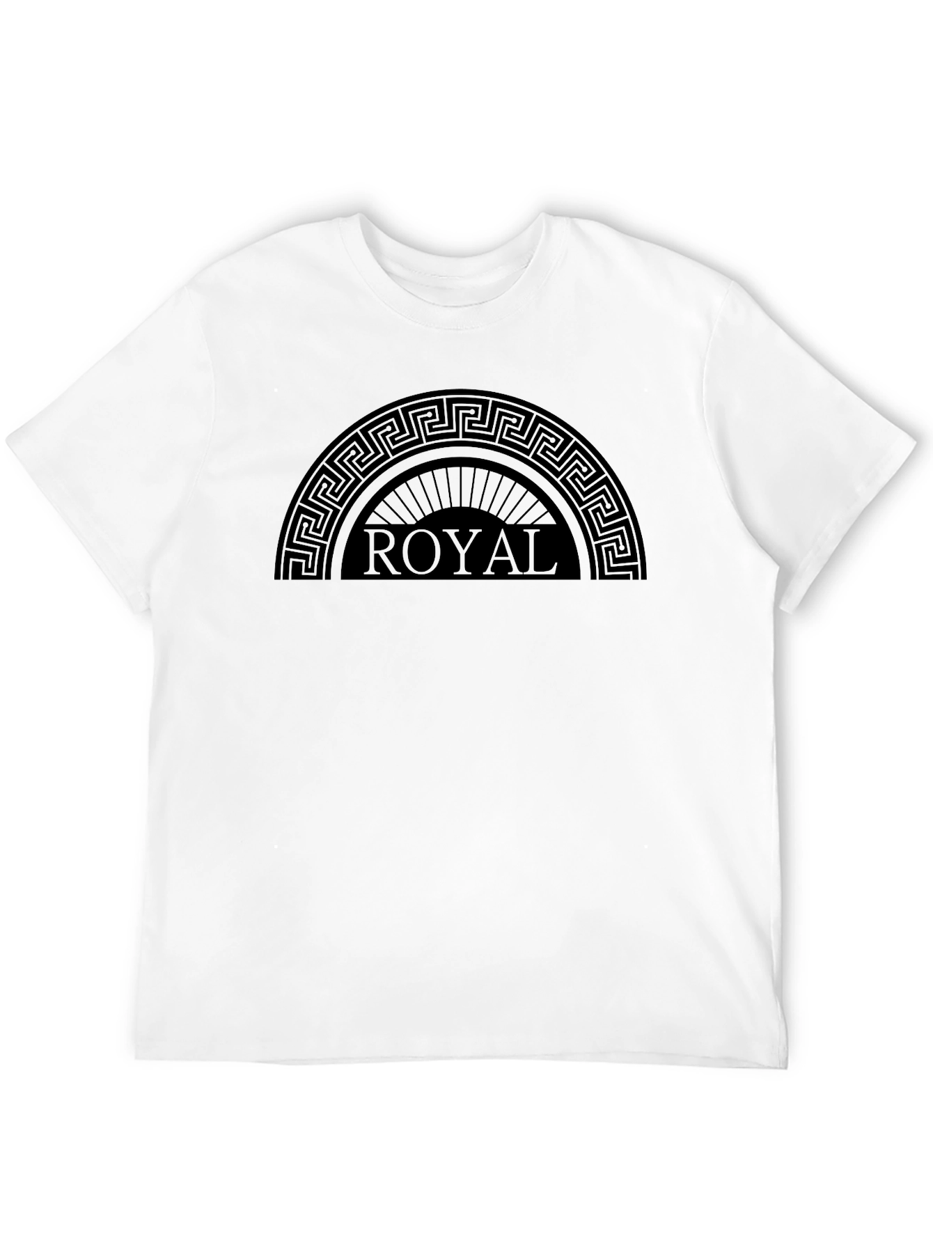 Royal Greek Key Black T-Shirt