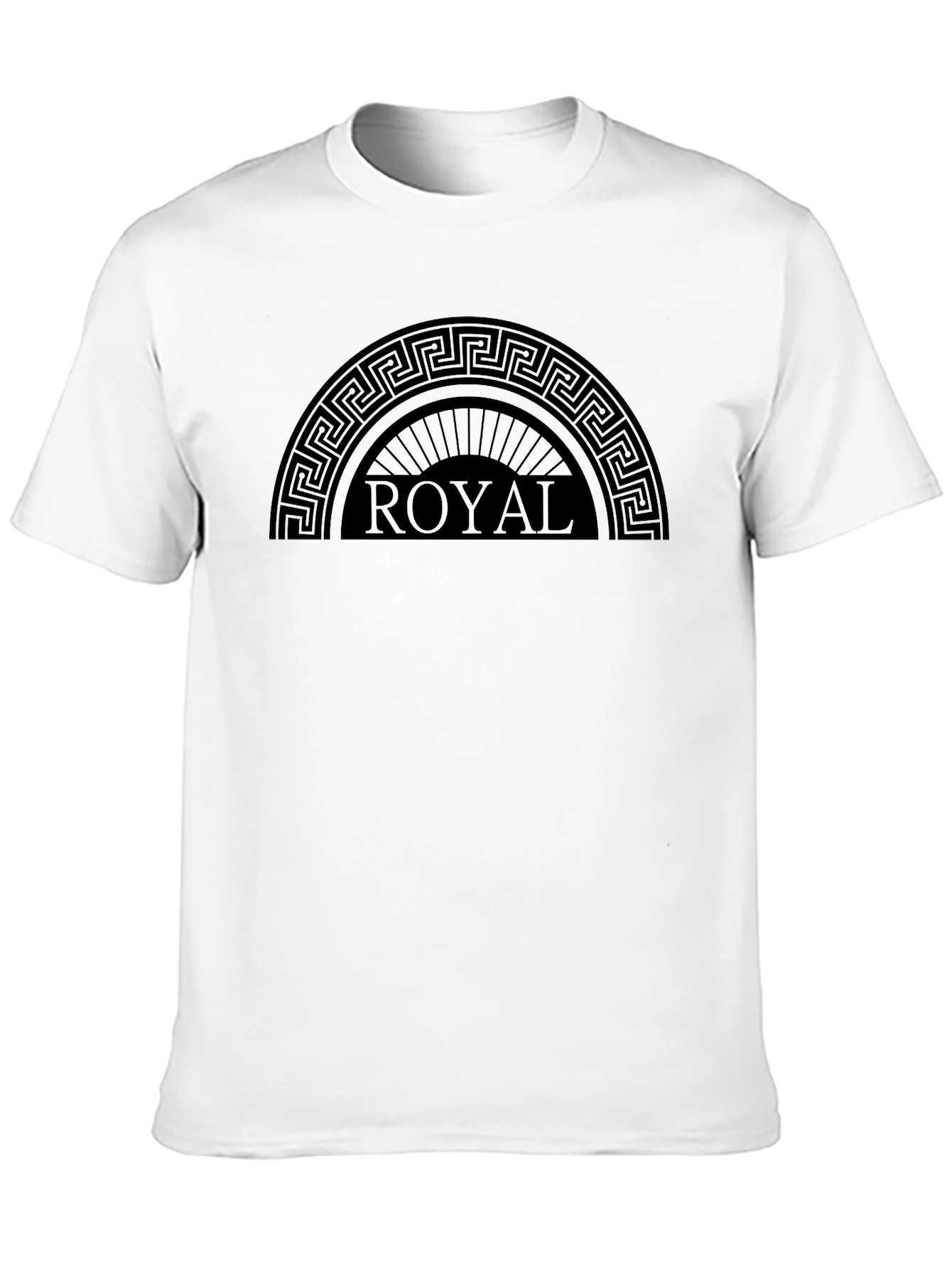 Royal Greek Key Black T-Shirt