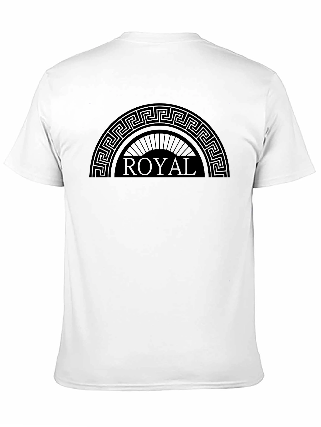 Royal Greek Key Black T-Shirt