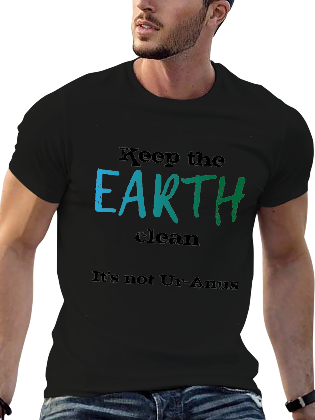 Keep the Earth Clean Black T-Shirt