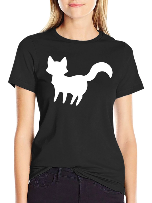 Fox Silhouette Graphic Tee - Black Cotton Blend