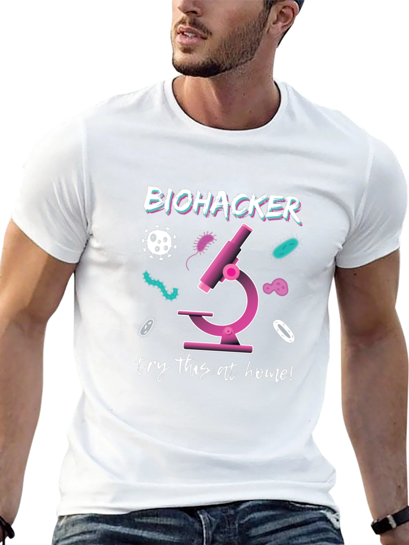 Biohacker Microscope T-Shirt - Try This at Home!