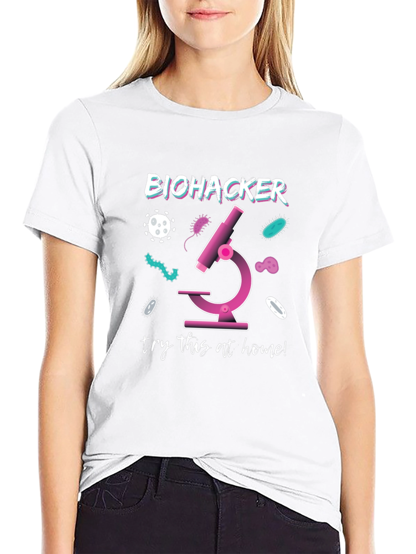 Biohacker Microscope T-Shirt - Try This at Home!