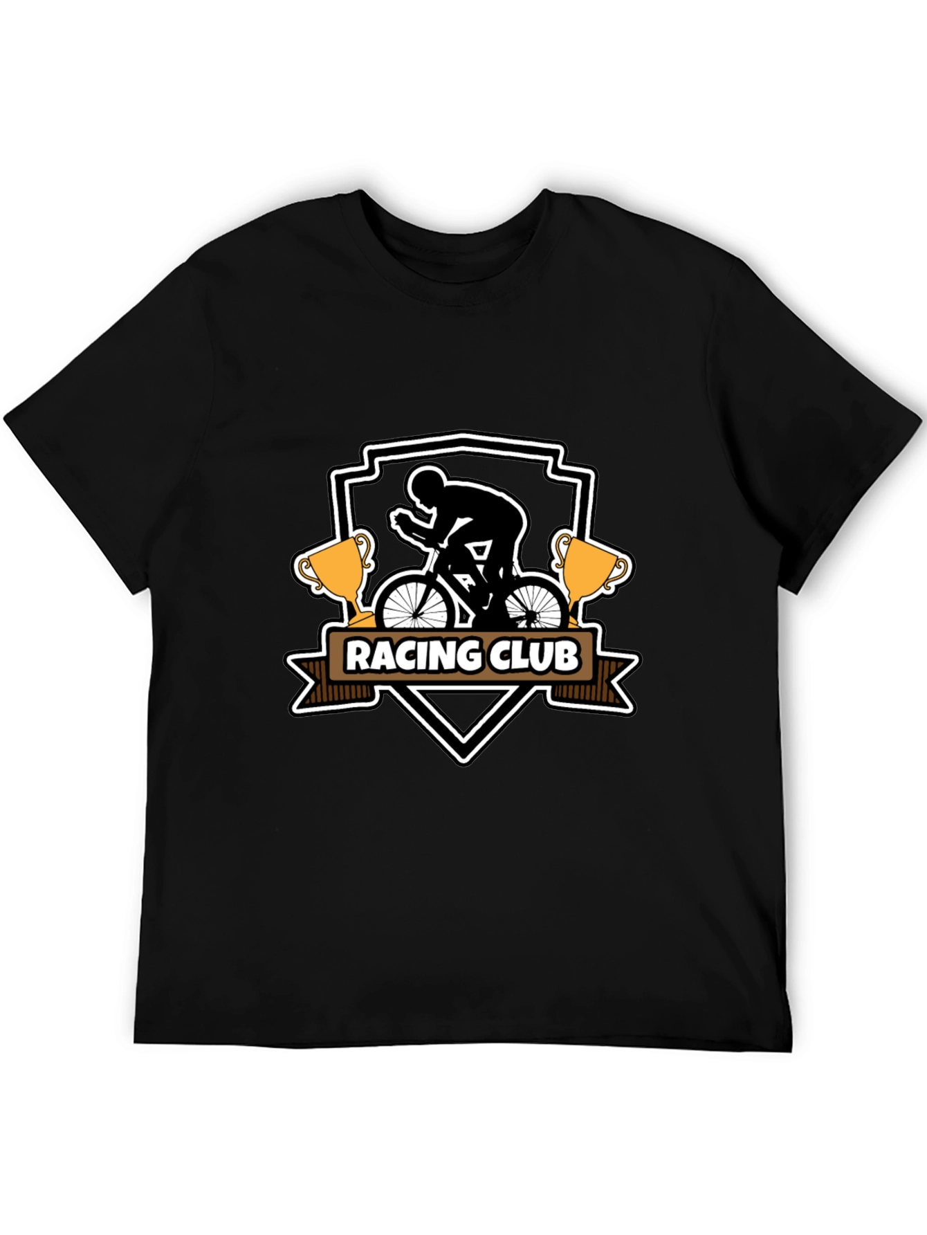 Mens Black Racing Club Graphic Tee