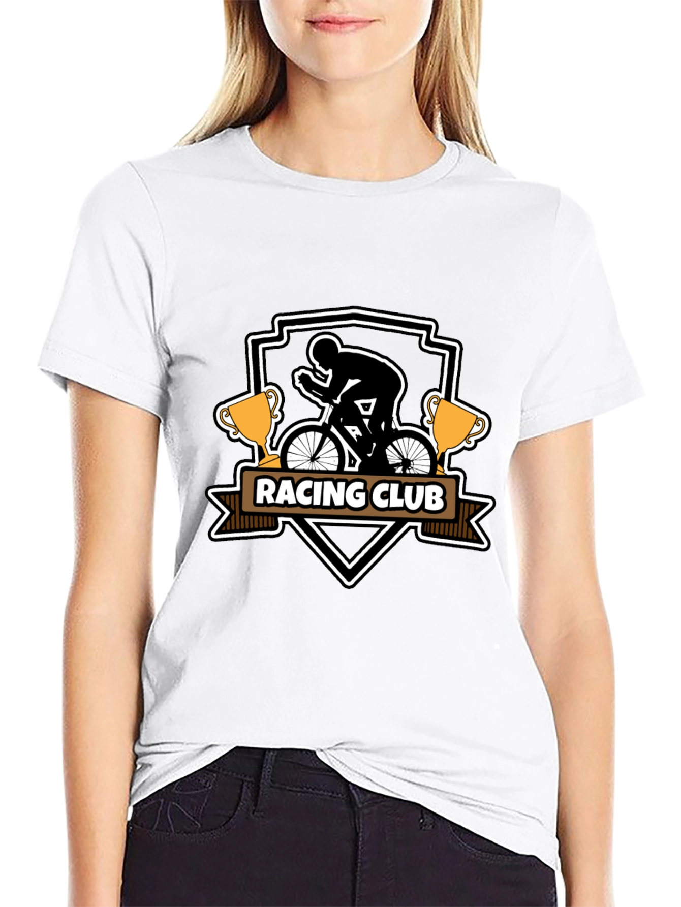 Mens Black Racing Club Graphic Tee