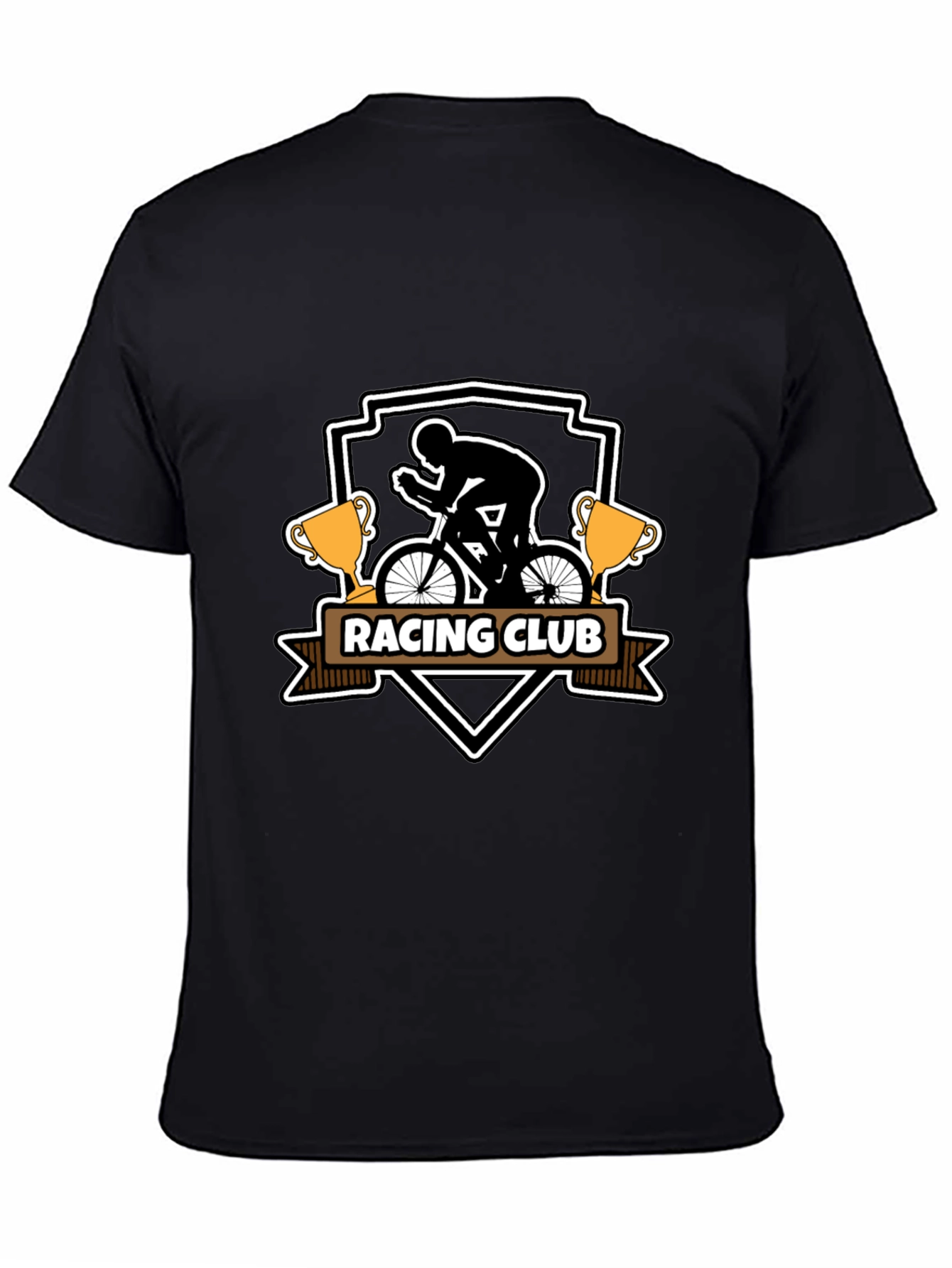 Mens Black Racing Club Graphic Tee