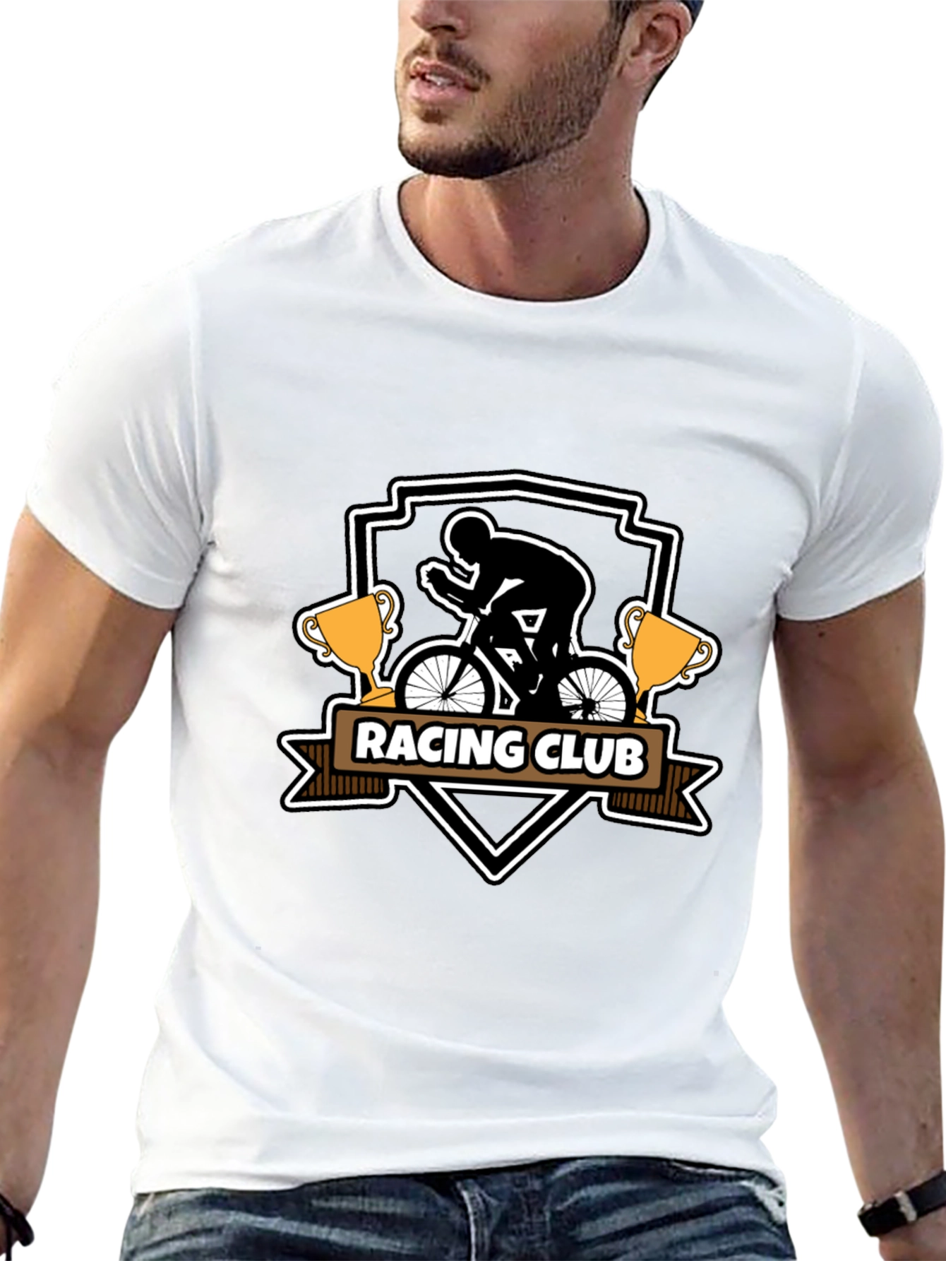 Mens Black Racing Club Graphic Tee