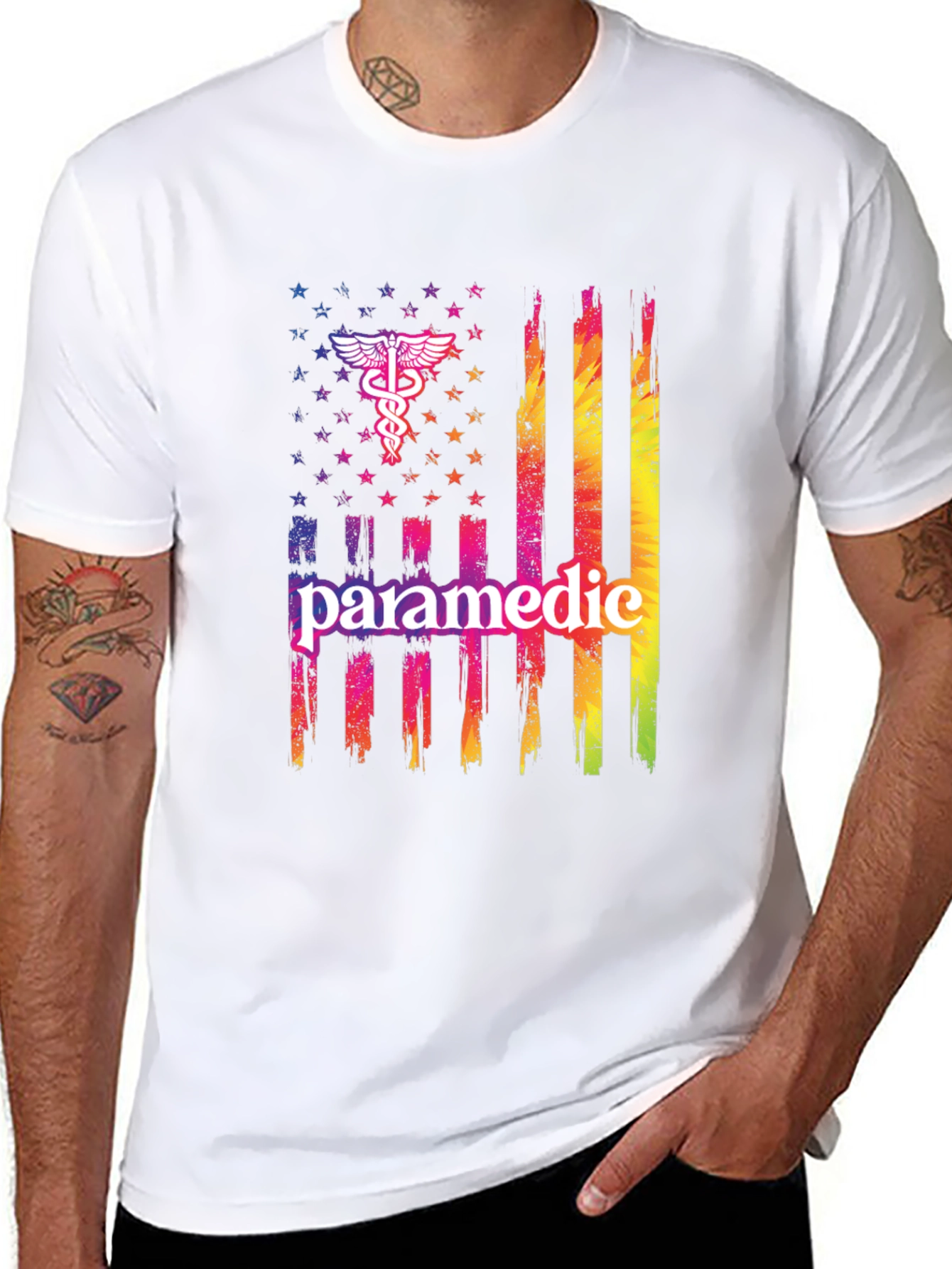 Paramedic American Flag T-Shirt