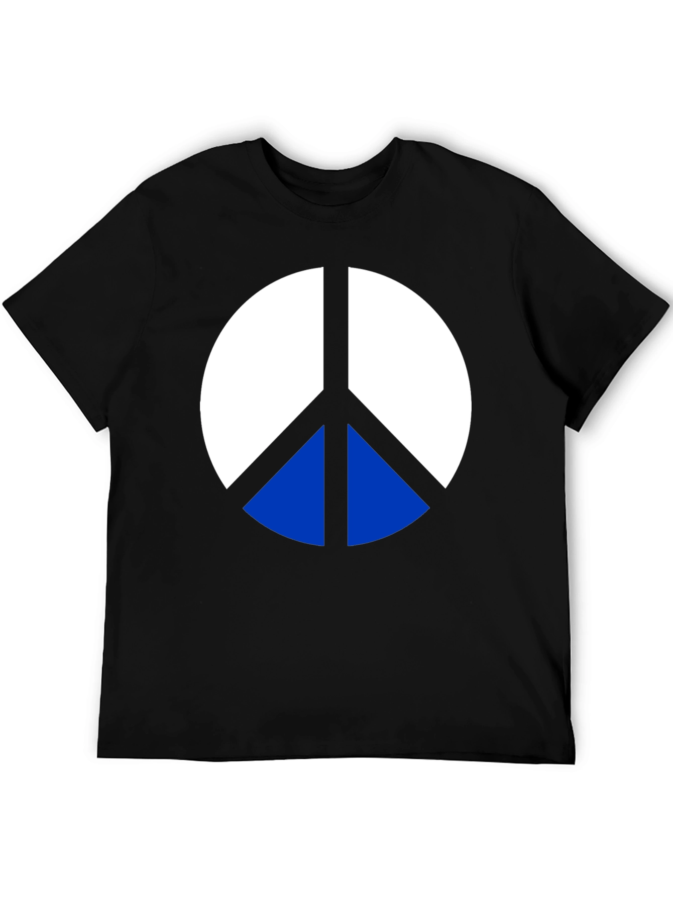 Peace Symbol Graphic Tee - Mens Black Cotton T-Shirt
