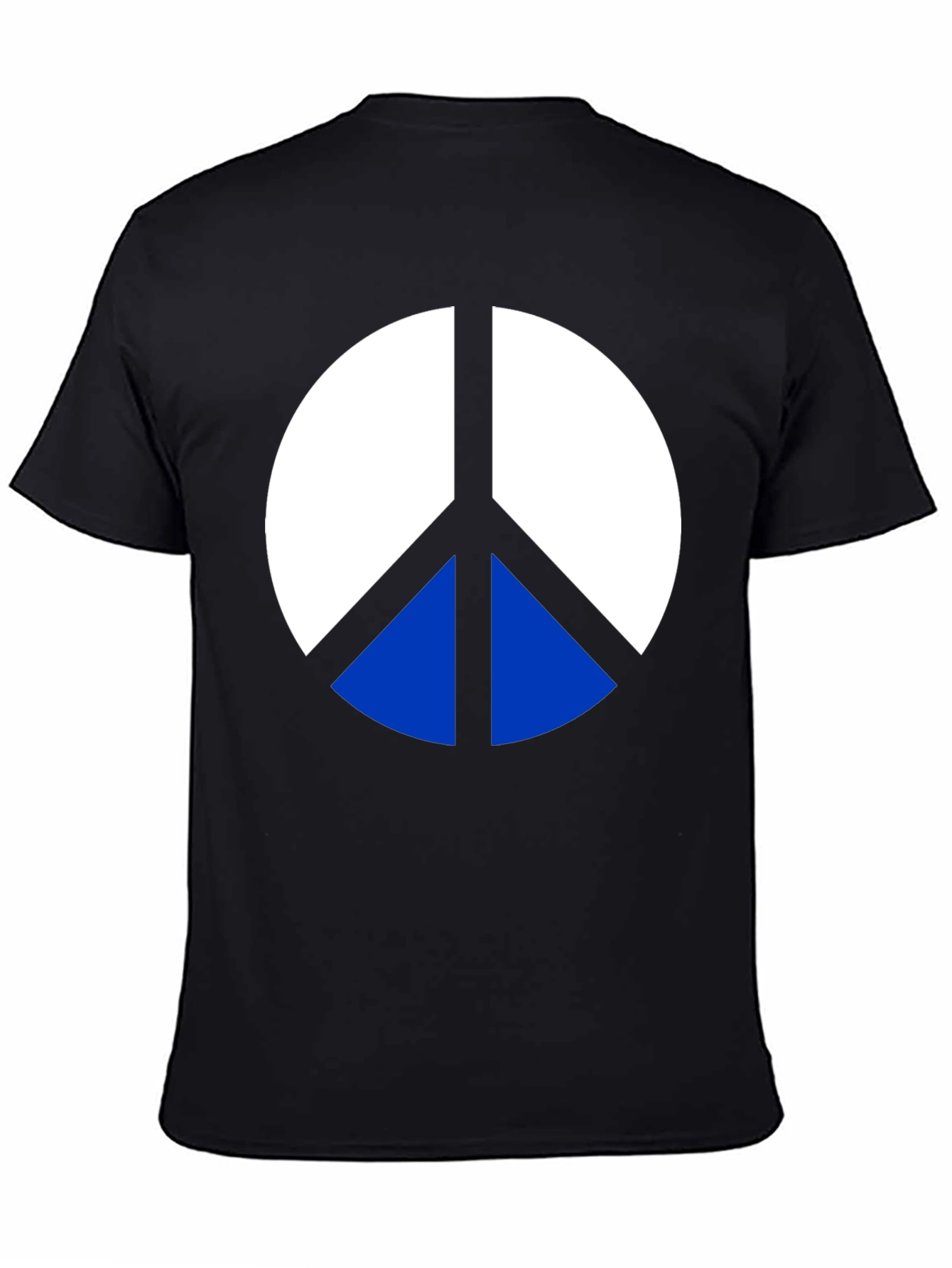 Peace Symbol Graphic Tee - Mens Black Cotton T-Shirt