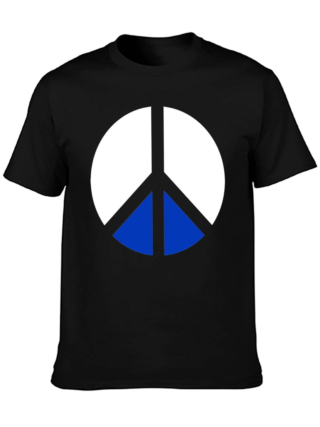 Peace Symbol Graphic Tee - Mens Black Cotton T-Shirt